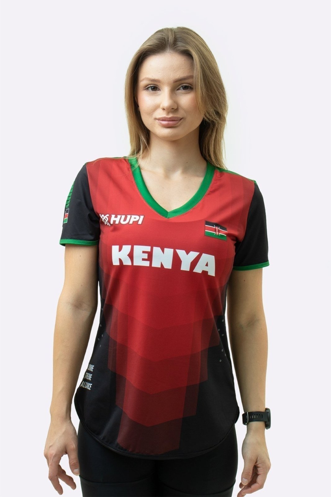 Camiseta Feminina HUPI Kenya Soul, Cor: PRETO/VERMELHO, Tamanho: G Preto