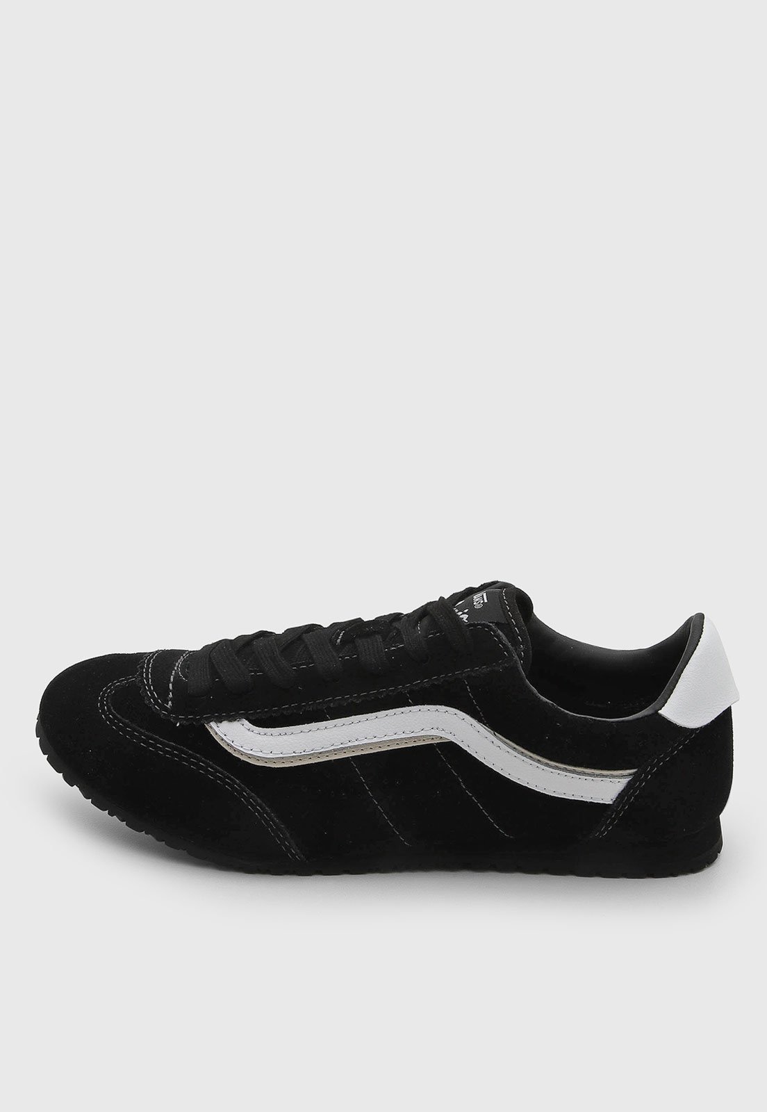 Tênis Feminino Vans Ua Super Lowpro Couro Preto