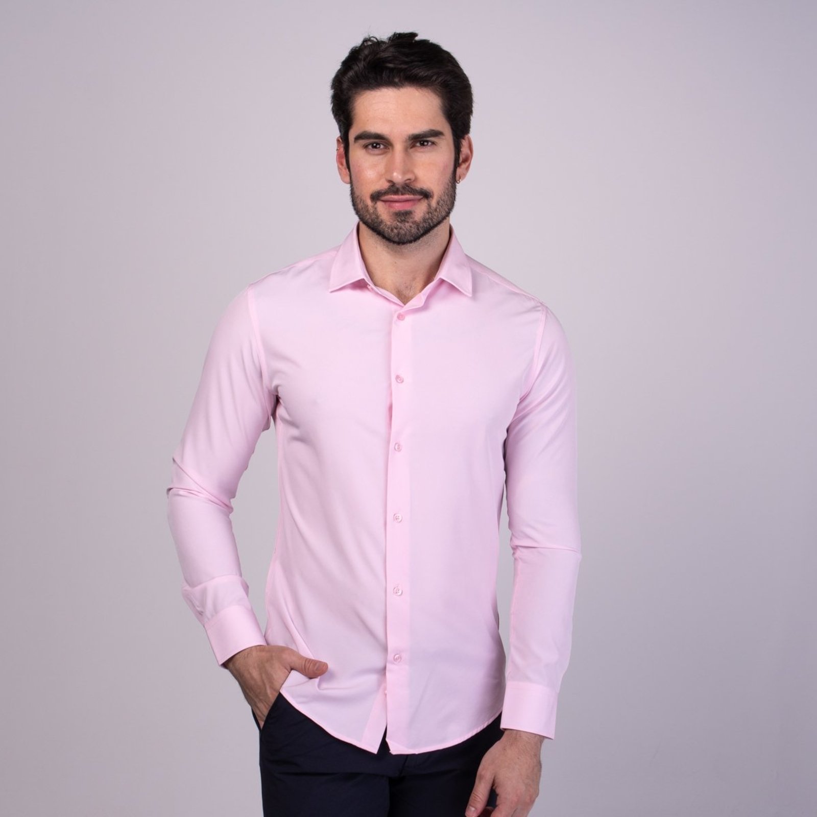 Camisa Versatiold Slim Fit Rosa