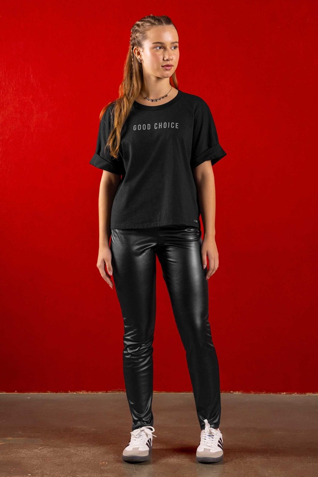 Infantil - Calça Legging Juvenil Menina PU Peluciado Beats Preto