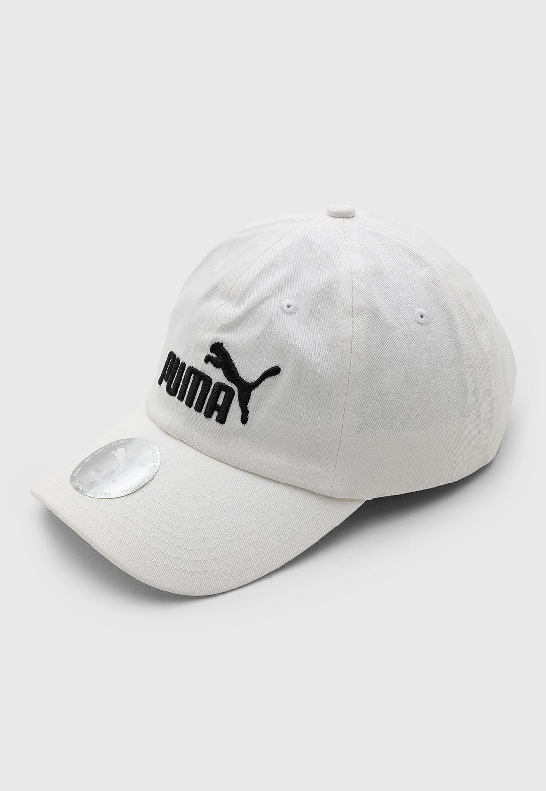 Vista 3 Boné Unissex Puma ESS No1 Logo branco Puma branco