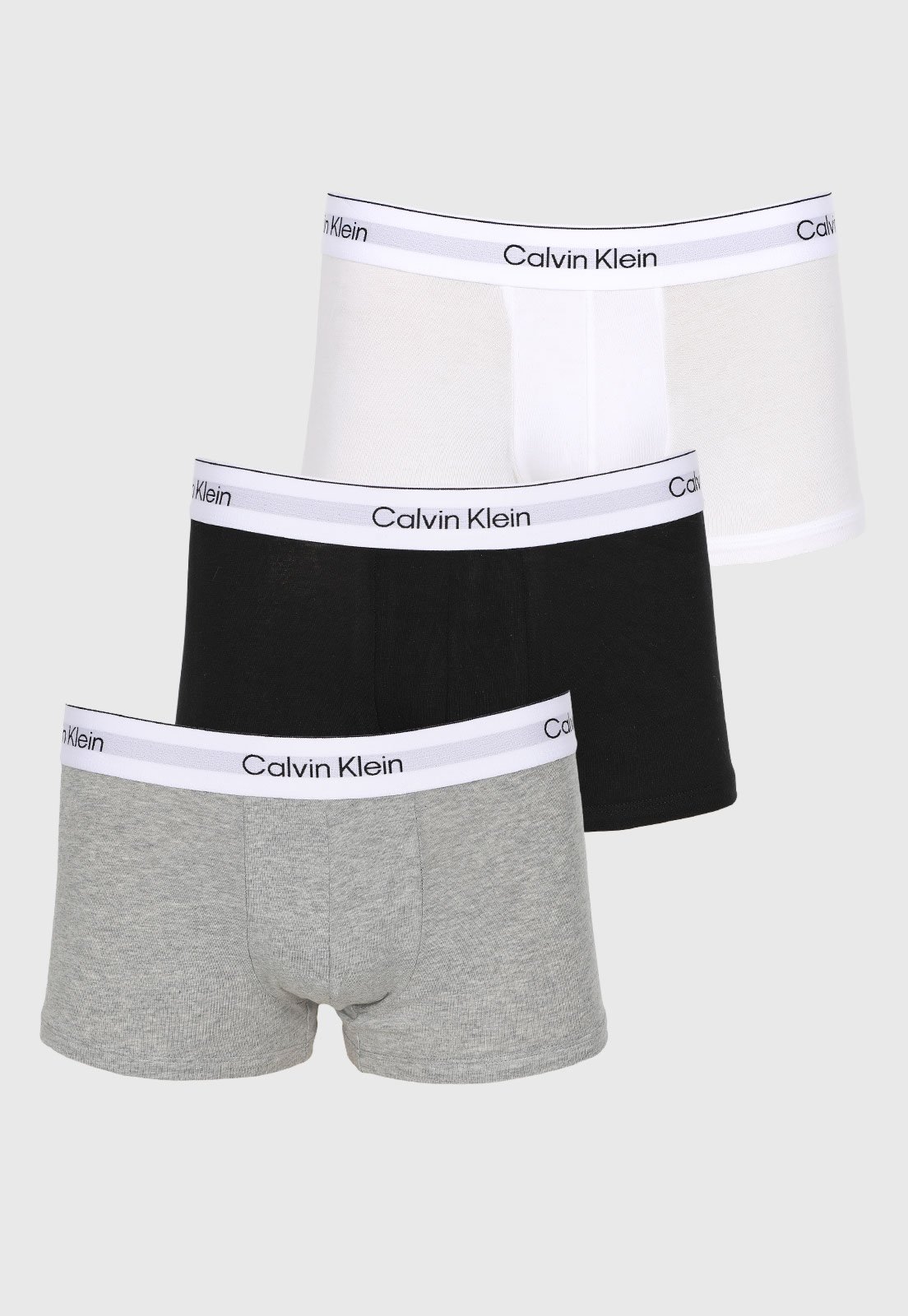 Cueca Boxer Masculina Calvin Klein Underwear Cós Elástico Cinza