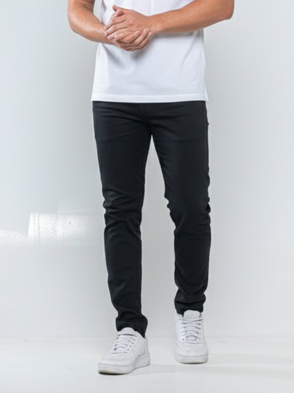 Calça Sarja Masculina Tempo Hábil Preta Confortável para o Dia a Dia