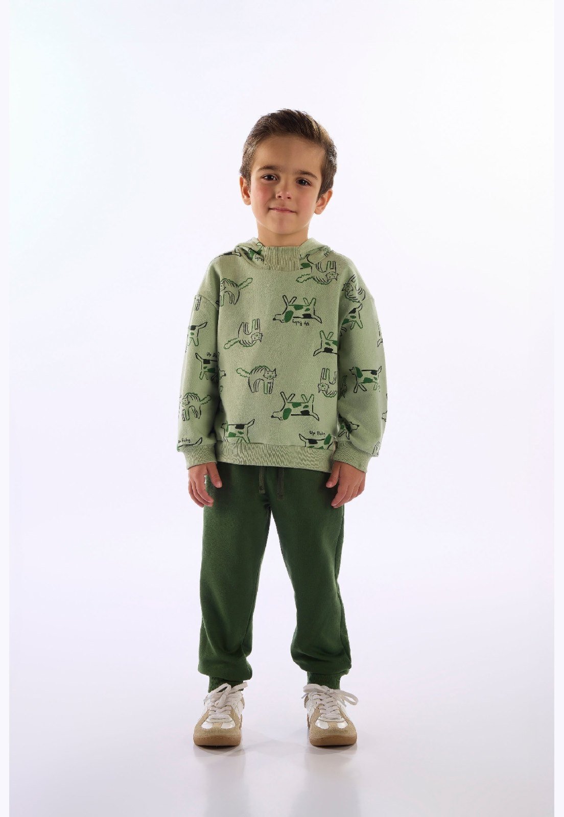 Infantil - Conjunto Moletom Puppy Fun Up Baby Branco