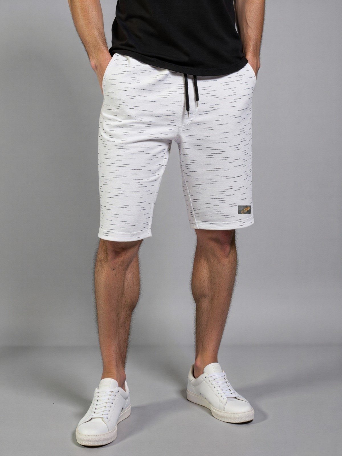 Bermuda de Moletom Básica com Amarração Shorts Para Academia e Treinos