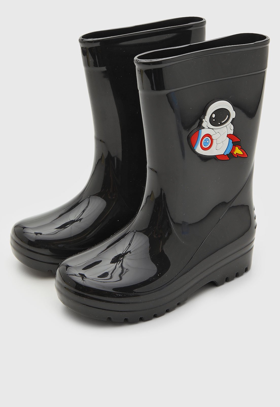 Infantil - Bota Galocha Luelua Astronauta Preta