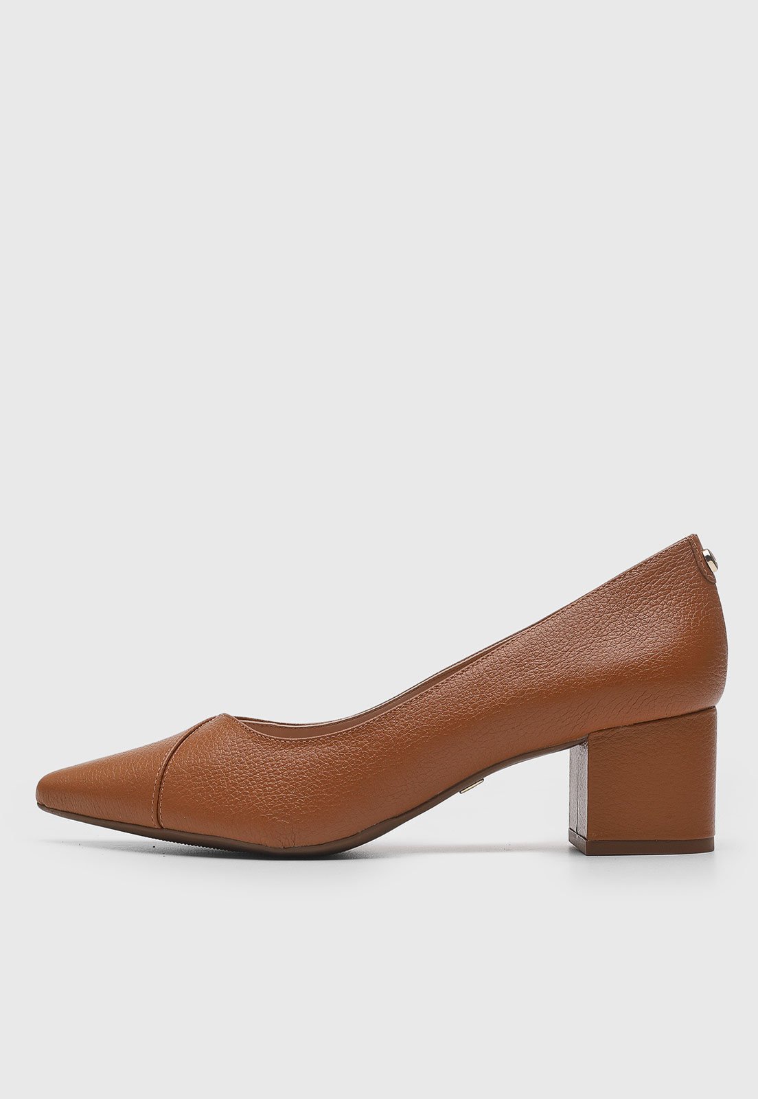 Scarpin Feminino Jorge Bischoff Salto Bloco Caramelo