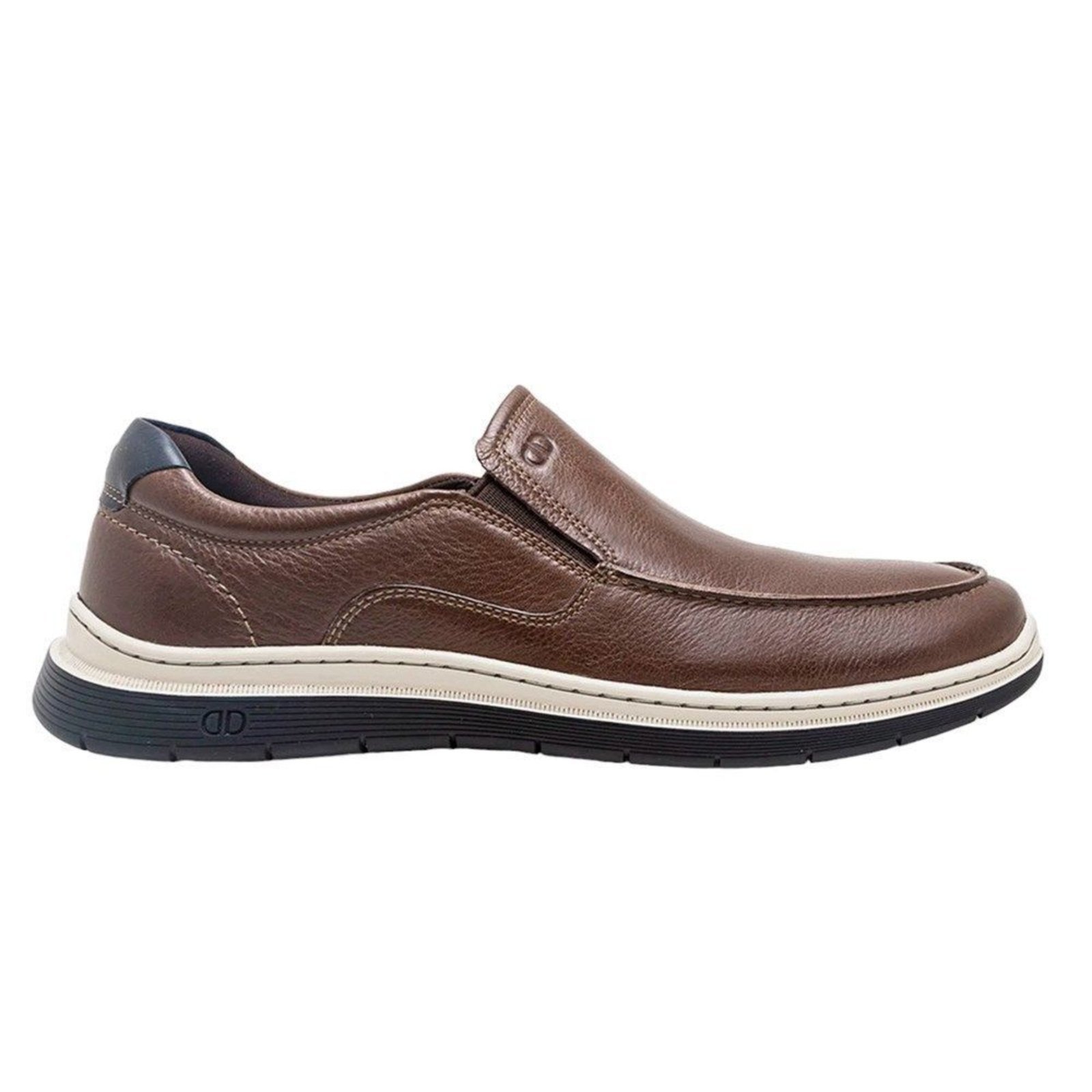 Sapatênis Democrata Denim Easy Leave Masculino - Marrom - democrata