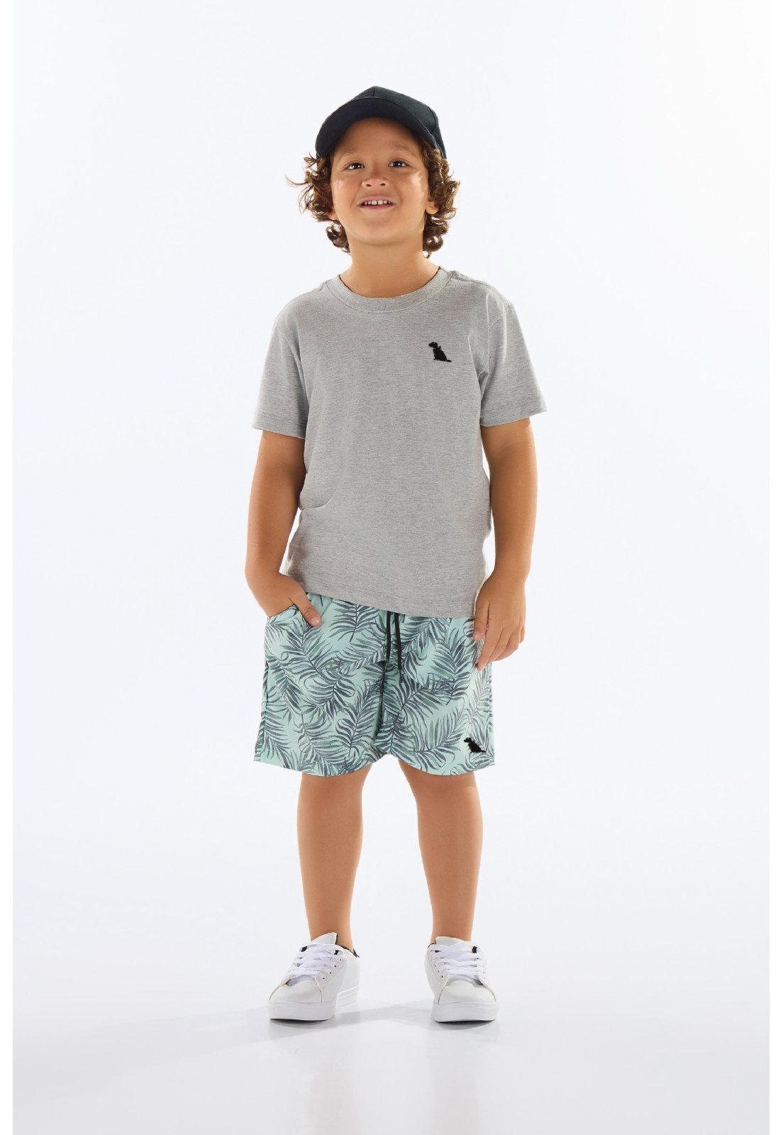 Infantil – Bermuda Menino em Microfibra Quimby Verde