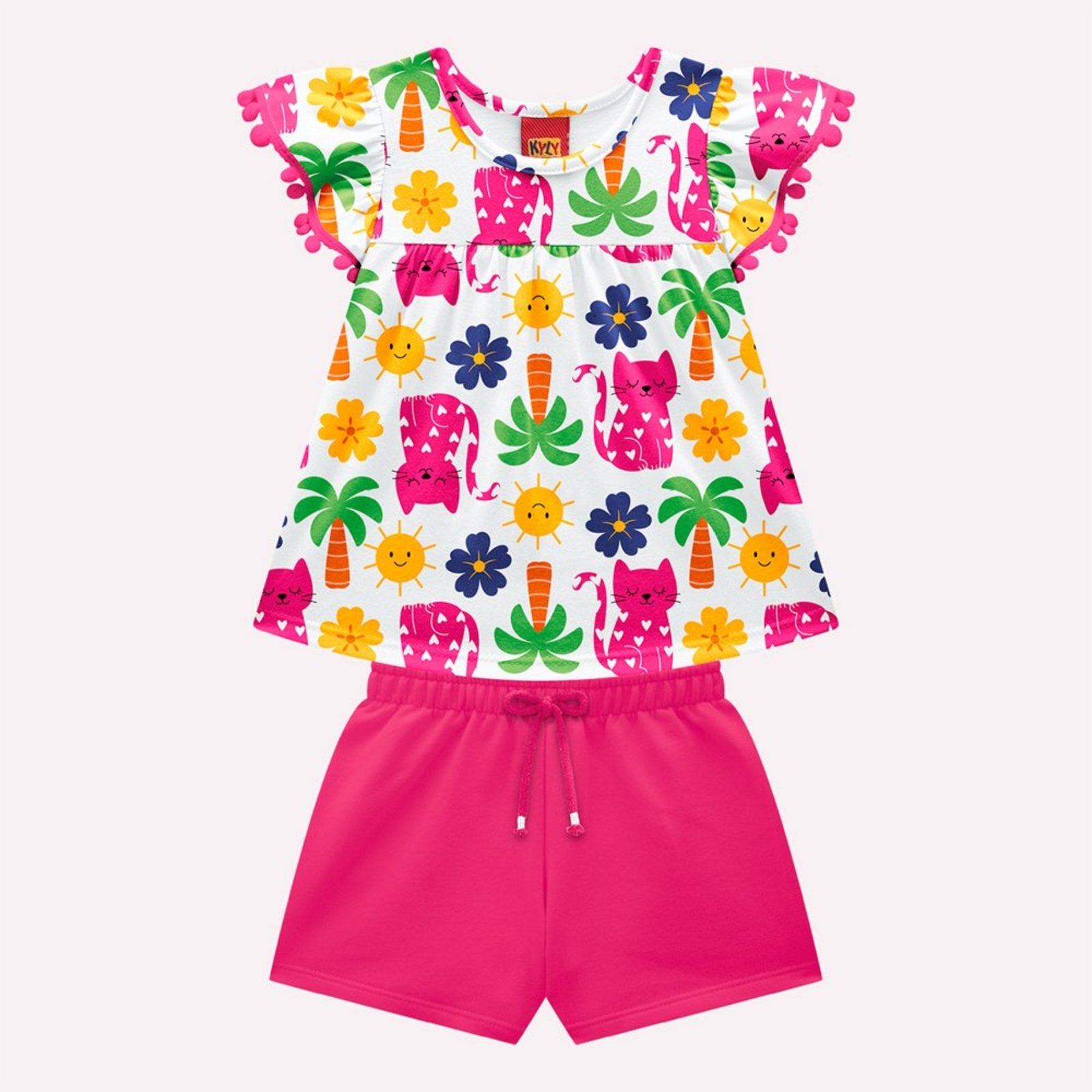 Infantil - Conjunto Menina Gatinhos Kyly