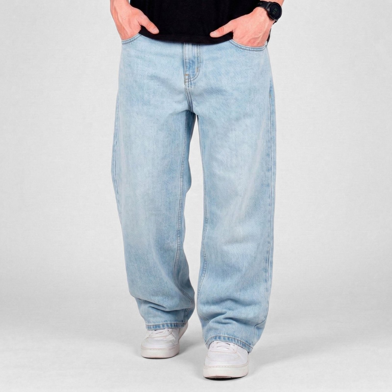 Calça Jeans Masculina Balão Skatista Dazzling Azul Claro