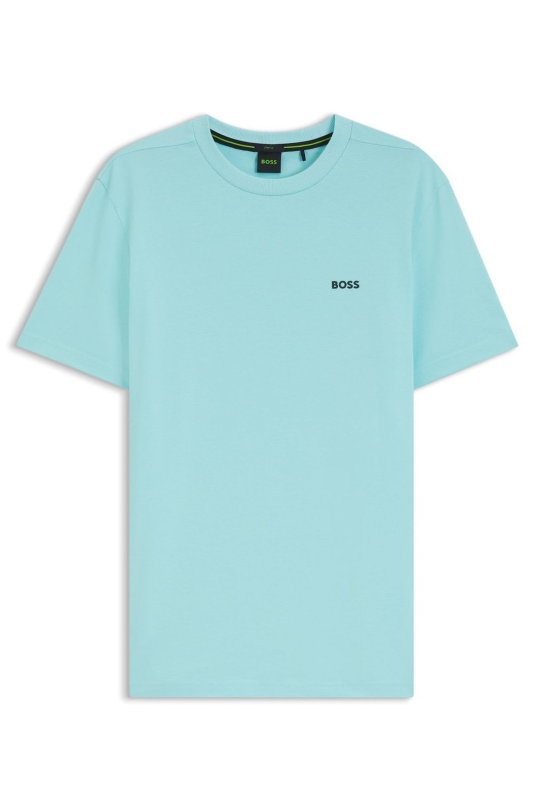 Camiseta Em Algodão Elástico Com Detalhe De Logo