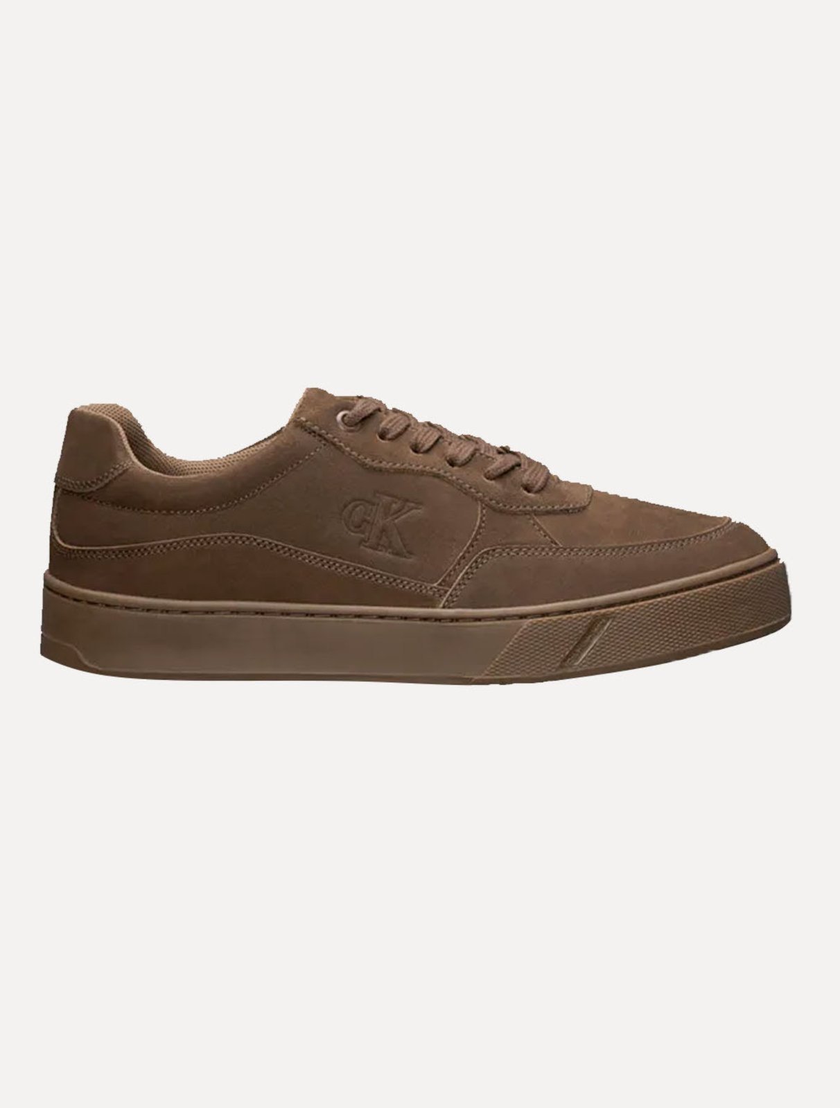Tênis Calvin Klein Jeans Masculino Palito Side Nobuck Marrom