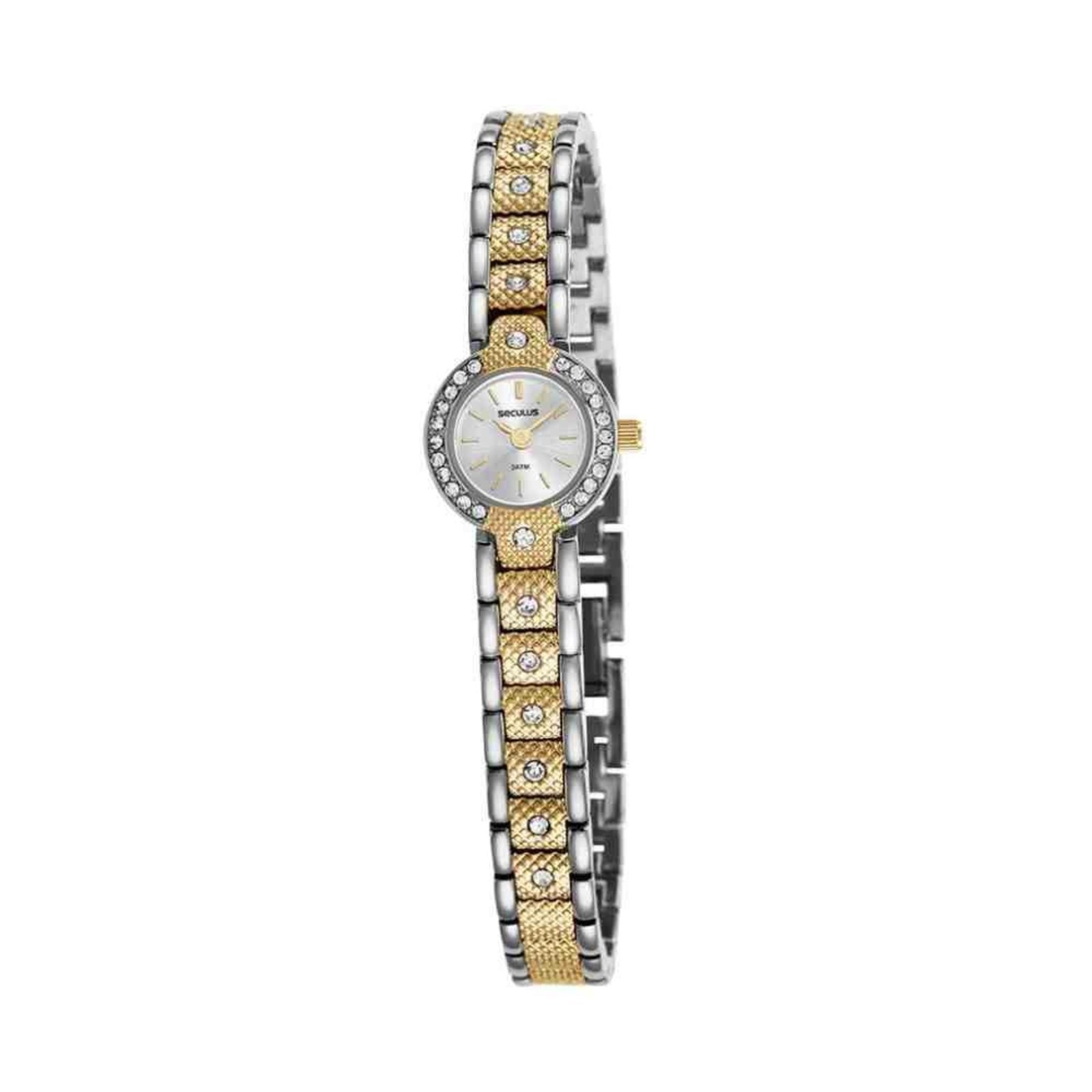 Relógio Seculus Clássico Prata/Dourado Feminino 44067LPSVBB2