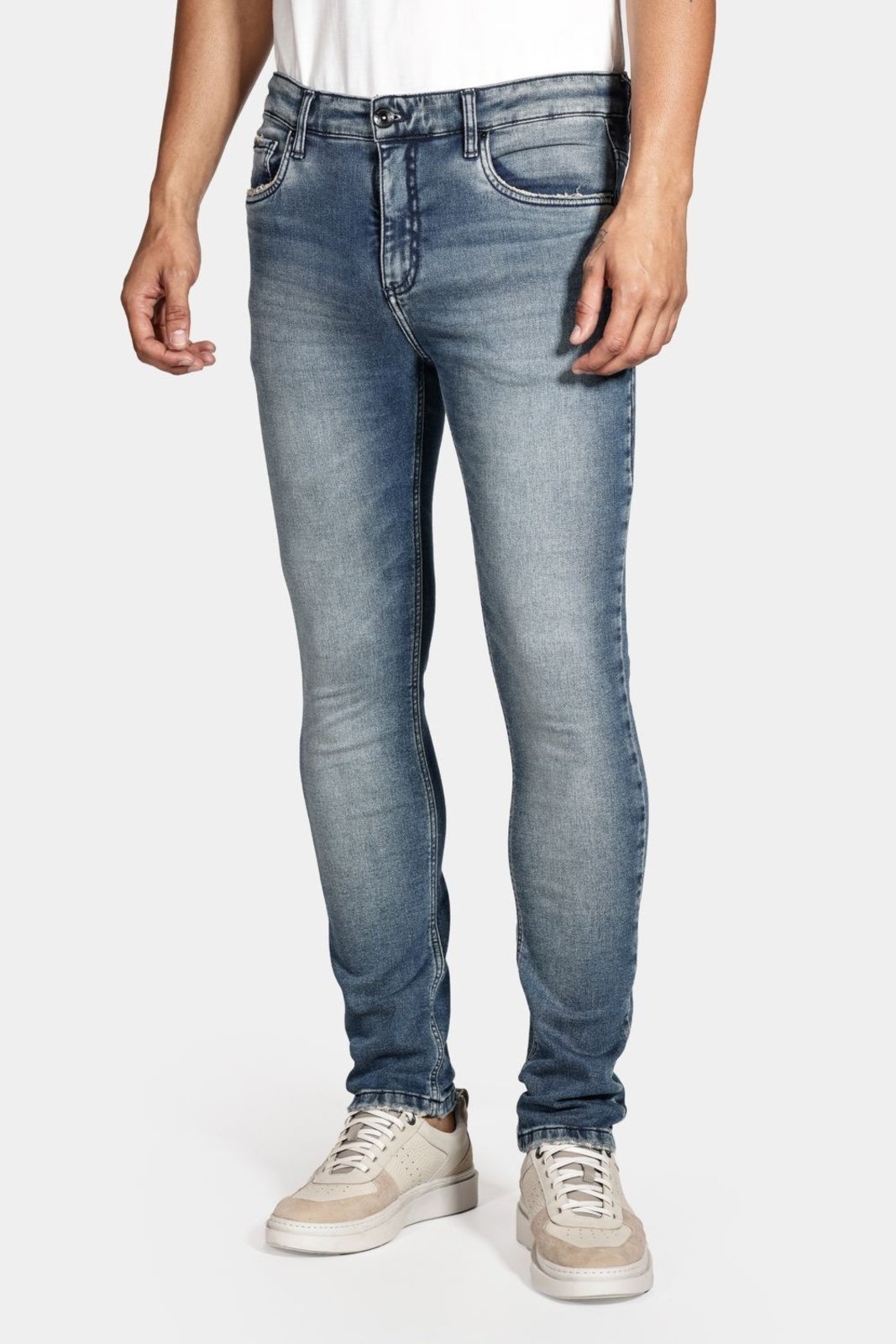 Vista 2 Calça Aramis Jeans Slim Comfort Vintage Azul Escuro incolor azul Aramis incolor azul