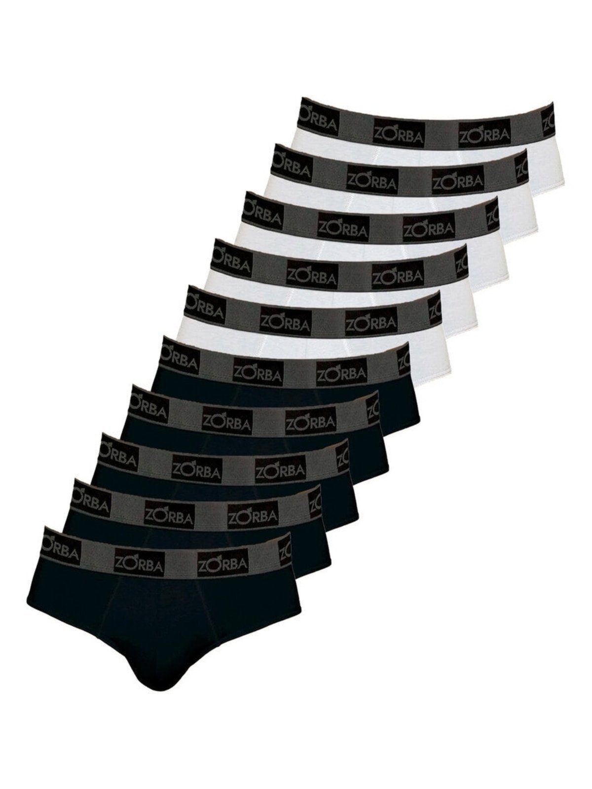 Kit com 10 Cuecas Slip Zorba 716 Branco
