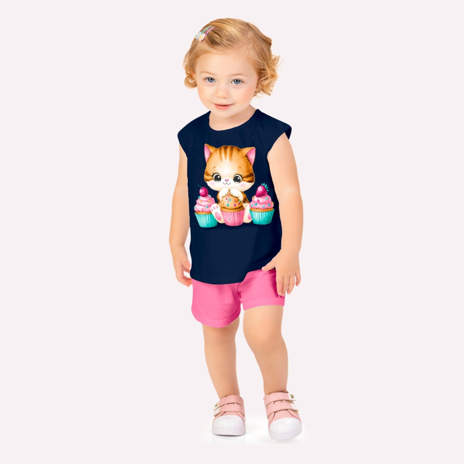 Infantil – Conjunto Menina em Algodão Kyly