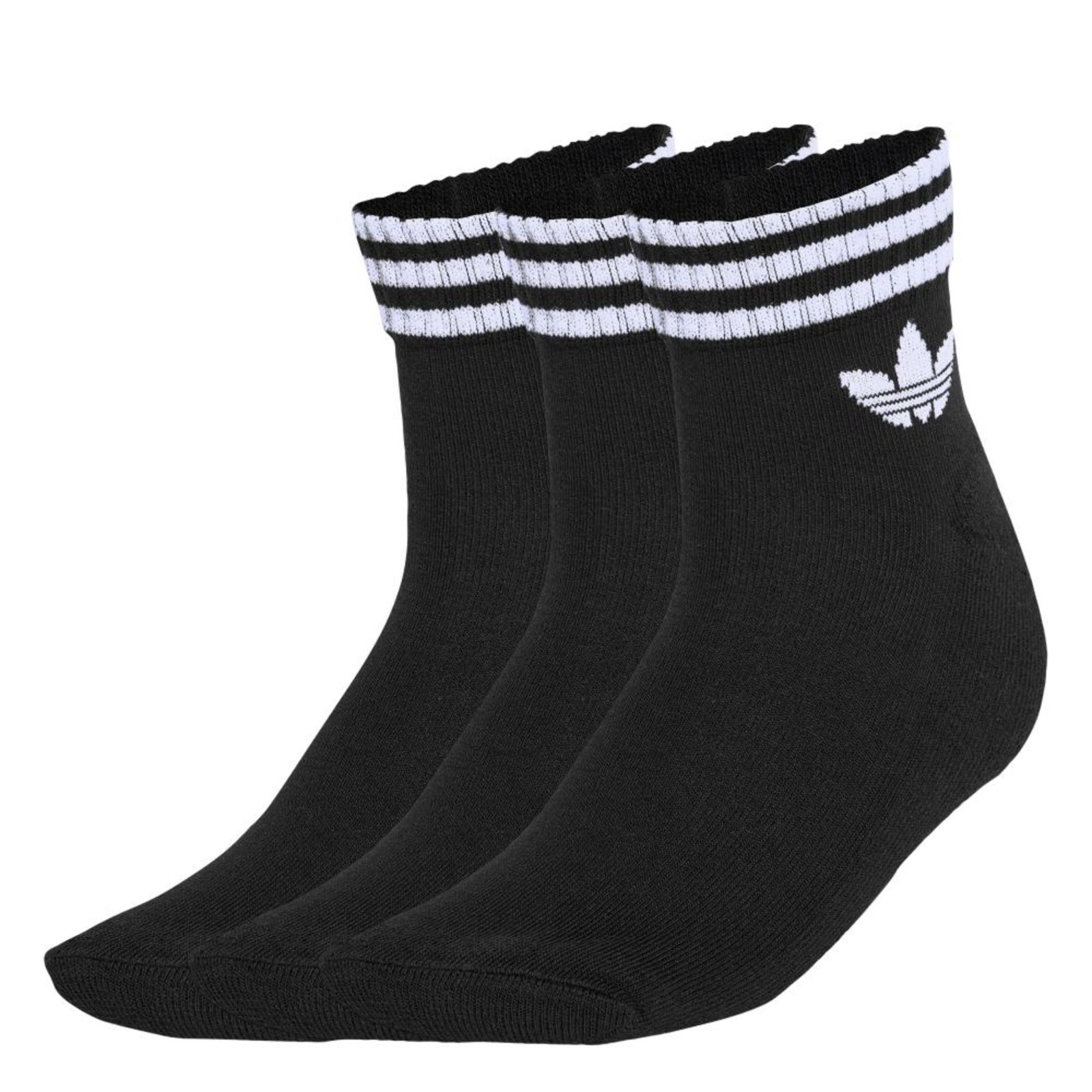 Vista 2 Meias Três Listras Ankle 3 Pares adidas Originals adidas Originals preto