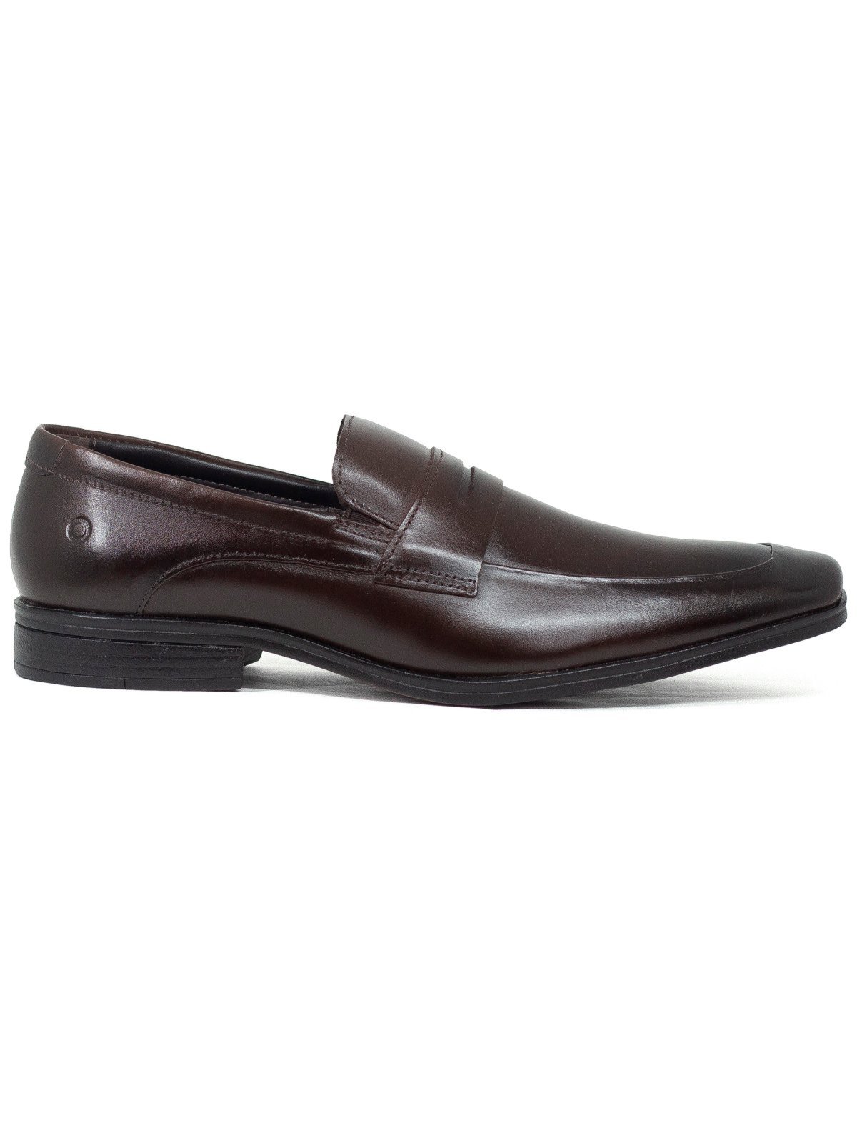 Sapato Masculino Democrata Metropolitan Vega Social Couro Comfort Marrom Mahogany Vega