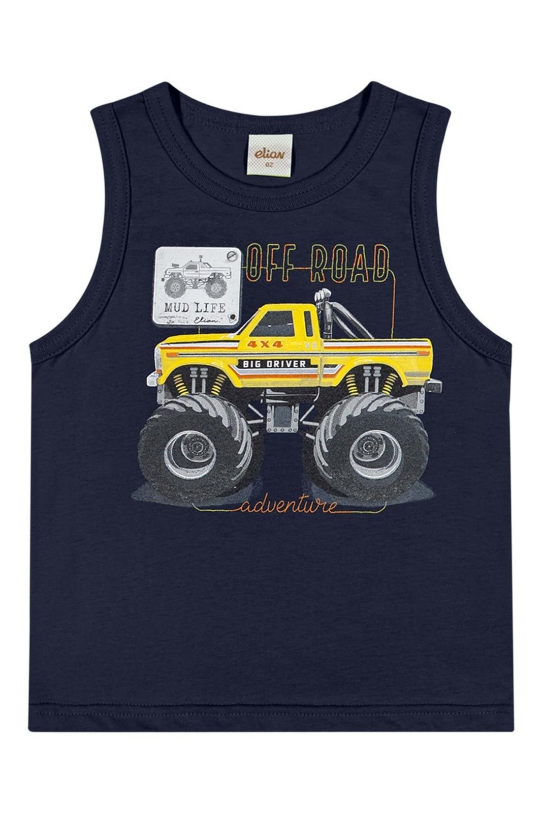 Infantil - Regata Menino Monster Truck Elian Azul