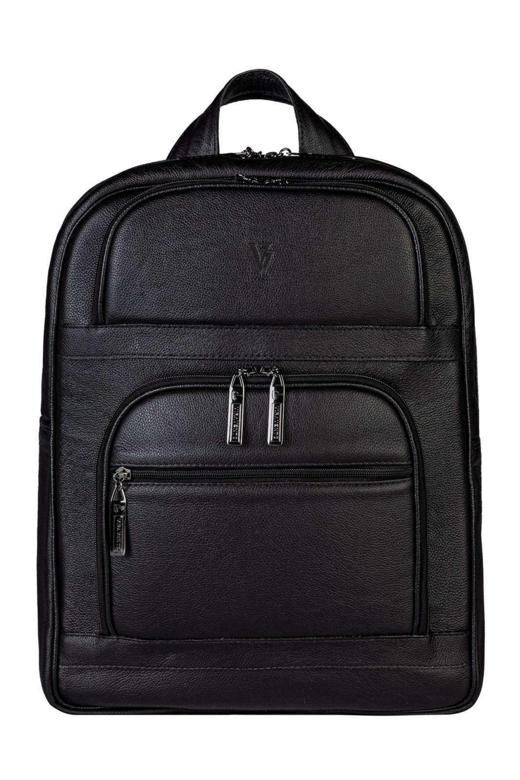 Mochila grande masculina couro floater para notebook Guilherme - Preto