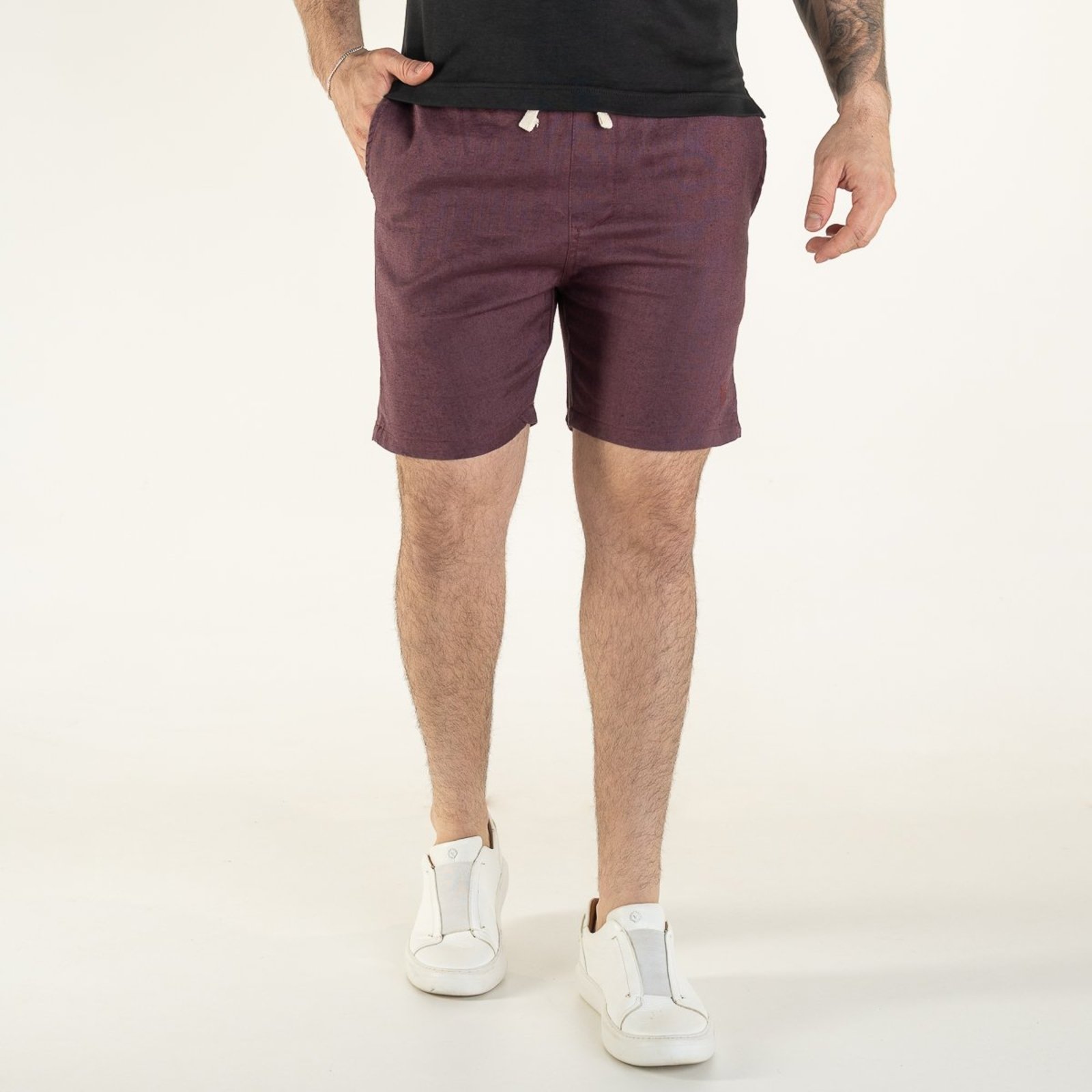 Shorts RL Linho Bordô