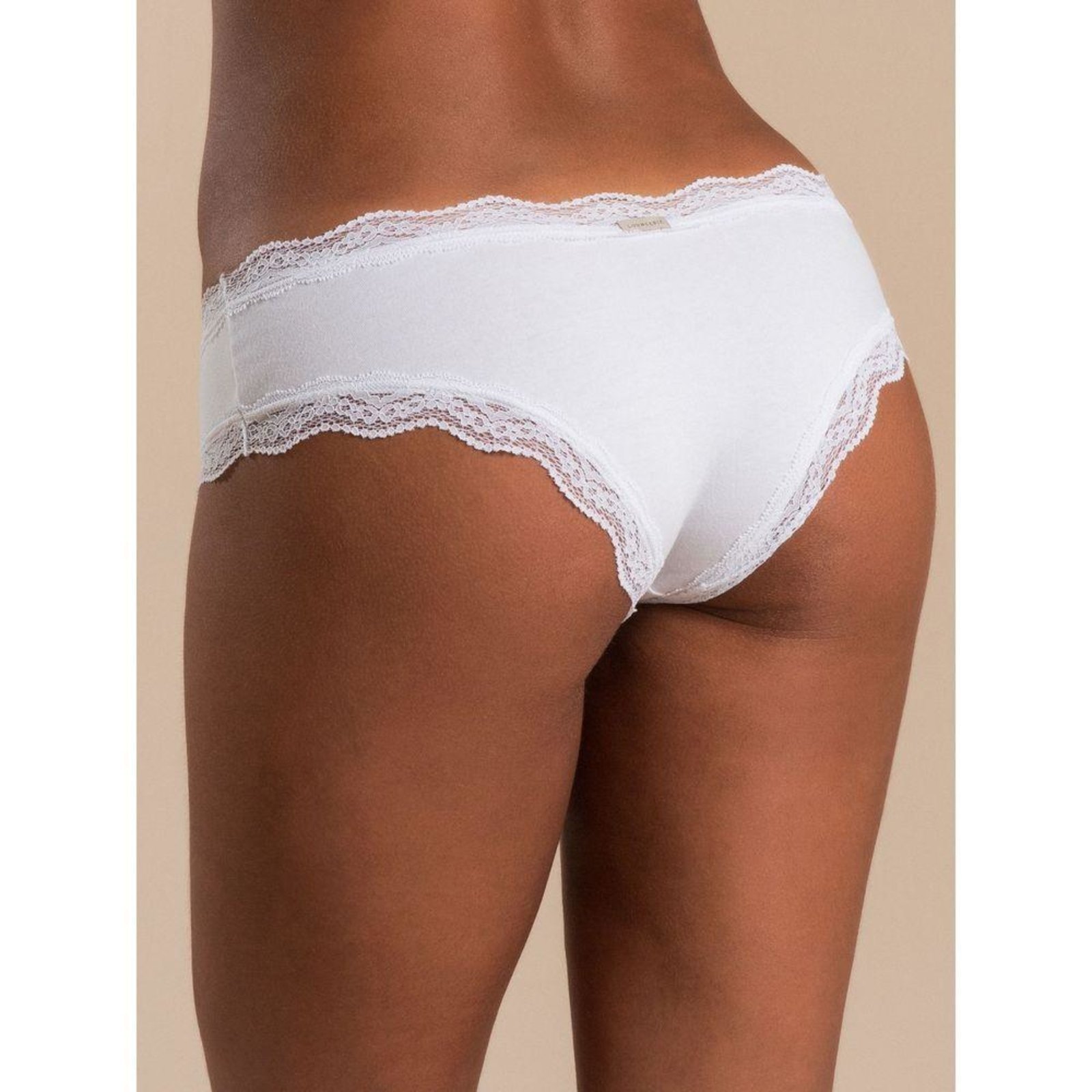 Vista 3 Kit 3 Calcinhas Boyshort Algodão Pop Colors Branco e Preto Loungerie incolor Loungerie incolor