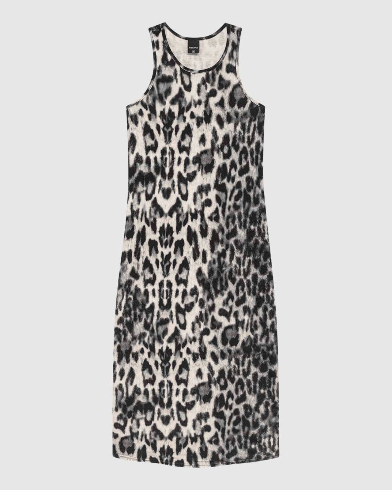 Vestido Midi Feminino Estampado Sem Manga Em Viscose Stretch