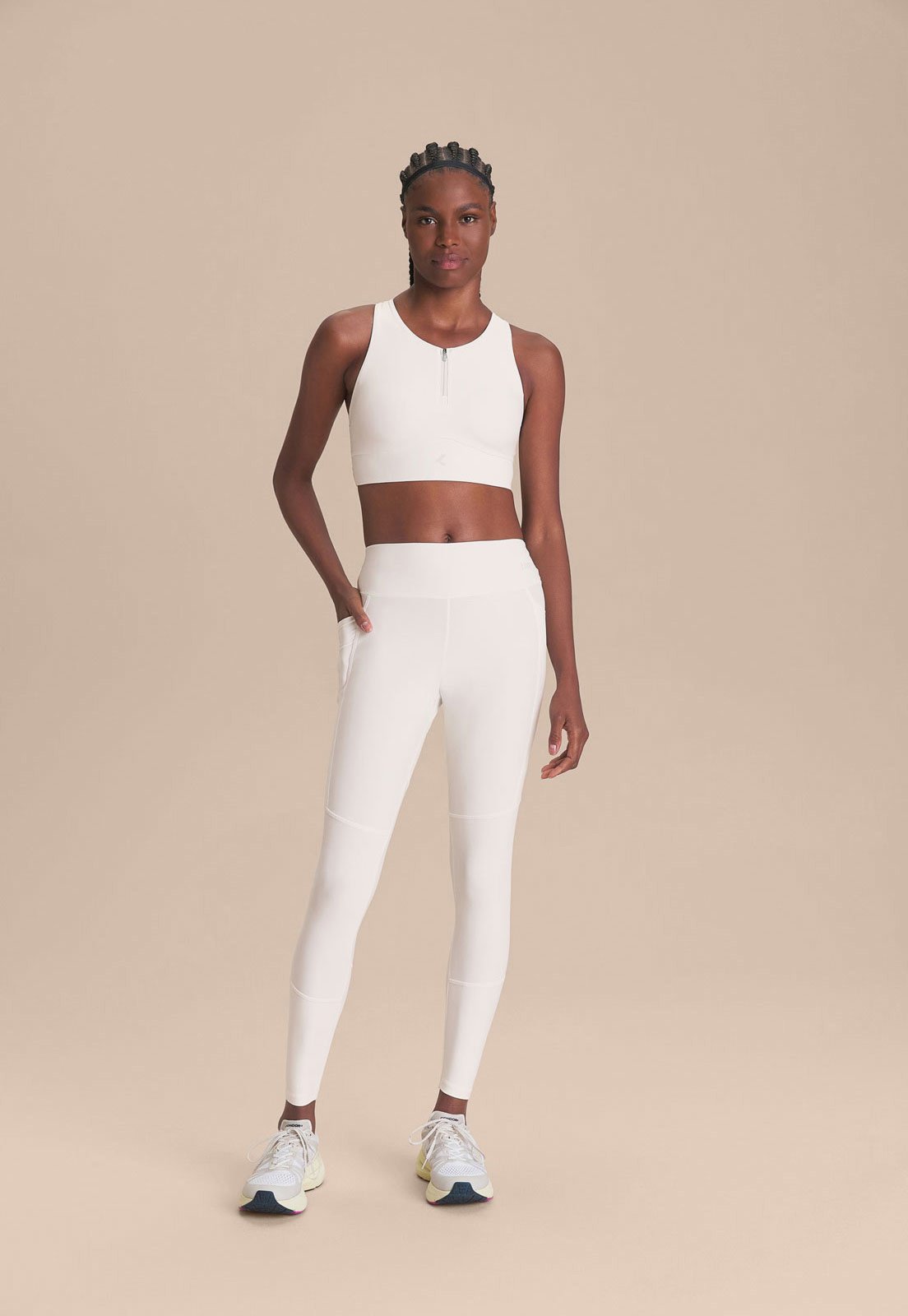 Calça Legging Feminina Live Aero Race Pro Branca