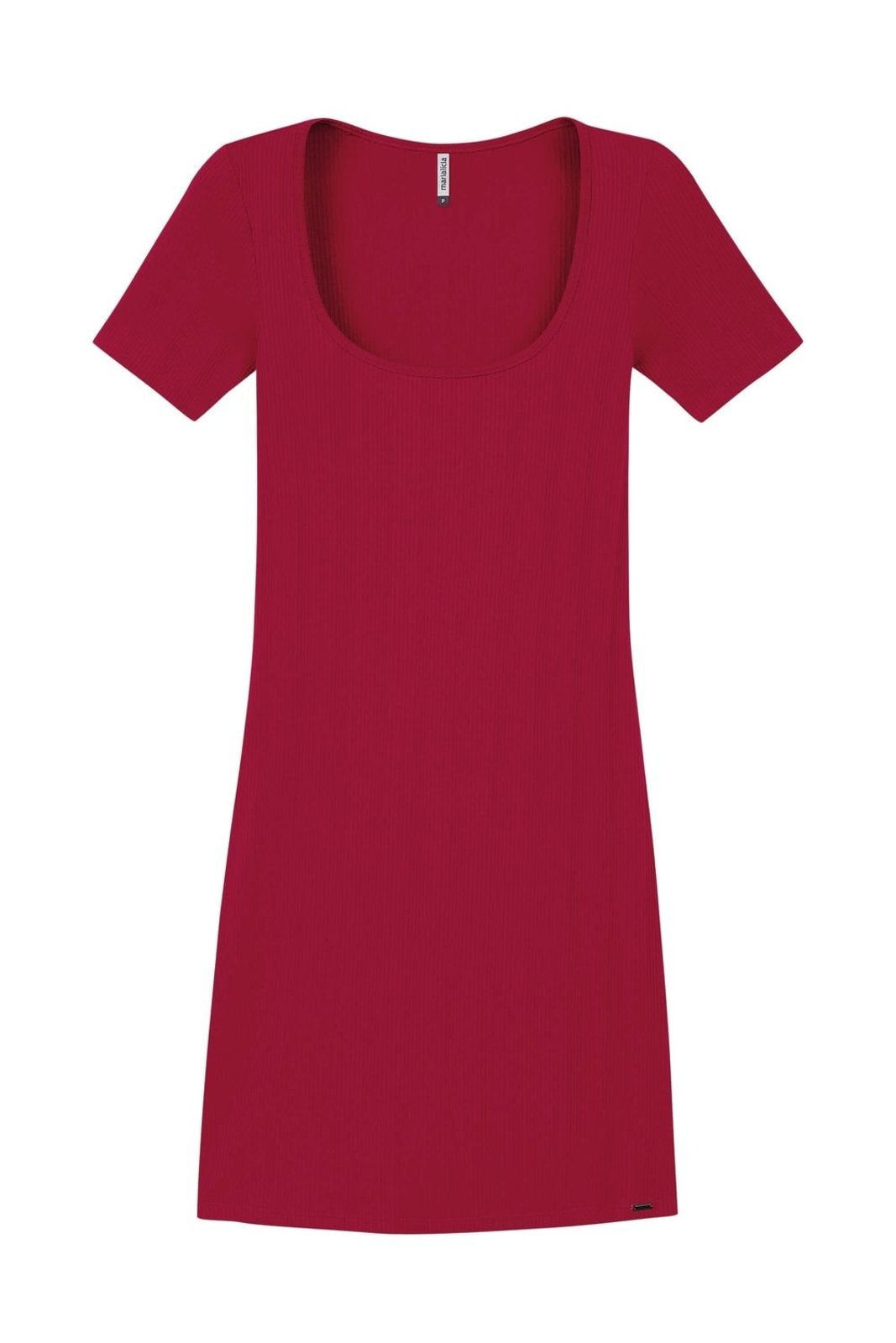 Vestido Curto Feminino Canelado Marialícia Vermelho