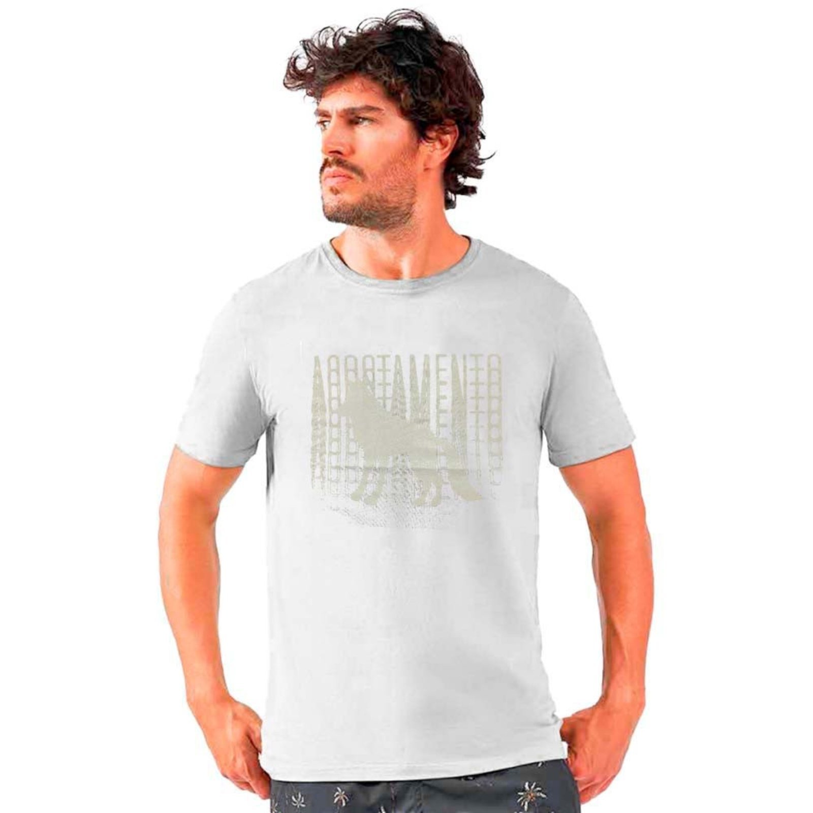 Camiseta Acostamento Wolf Fall O23 Branco Masculino