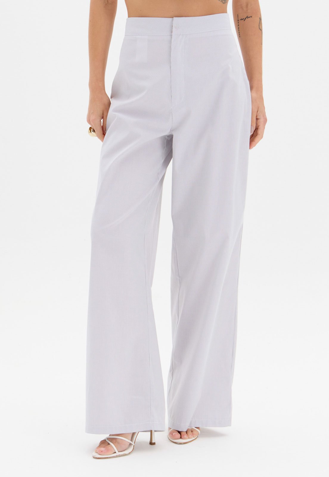 Calça Feminina Lança Perfume Wide Leg Off-White