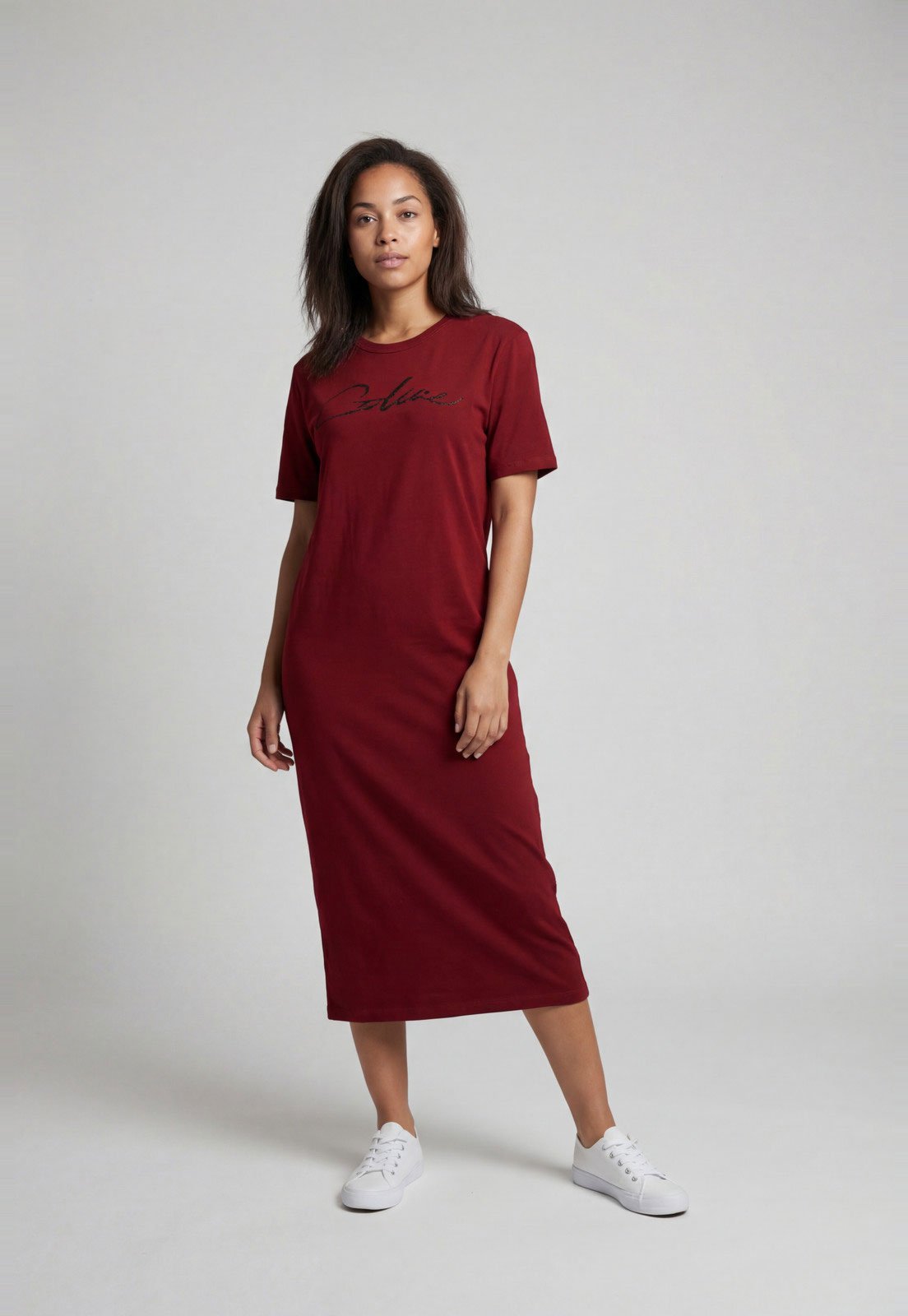 Vestido Feminino Colcci Reto Algodão Vinho