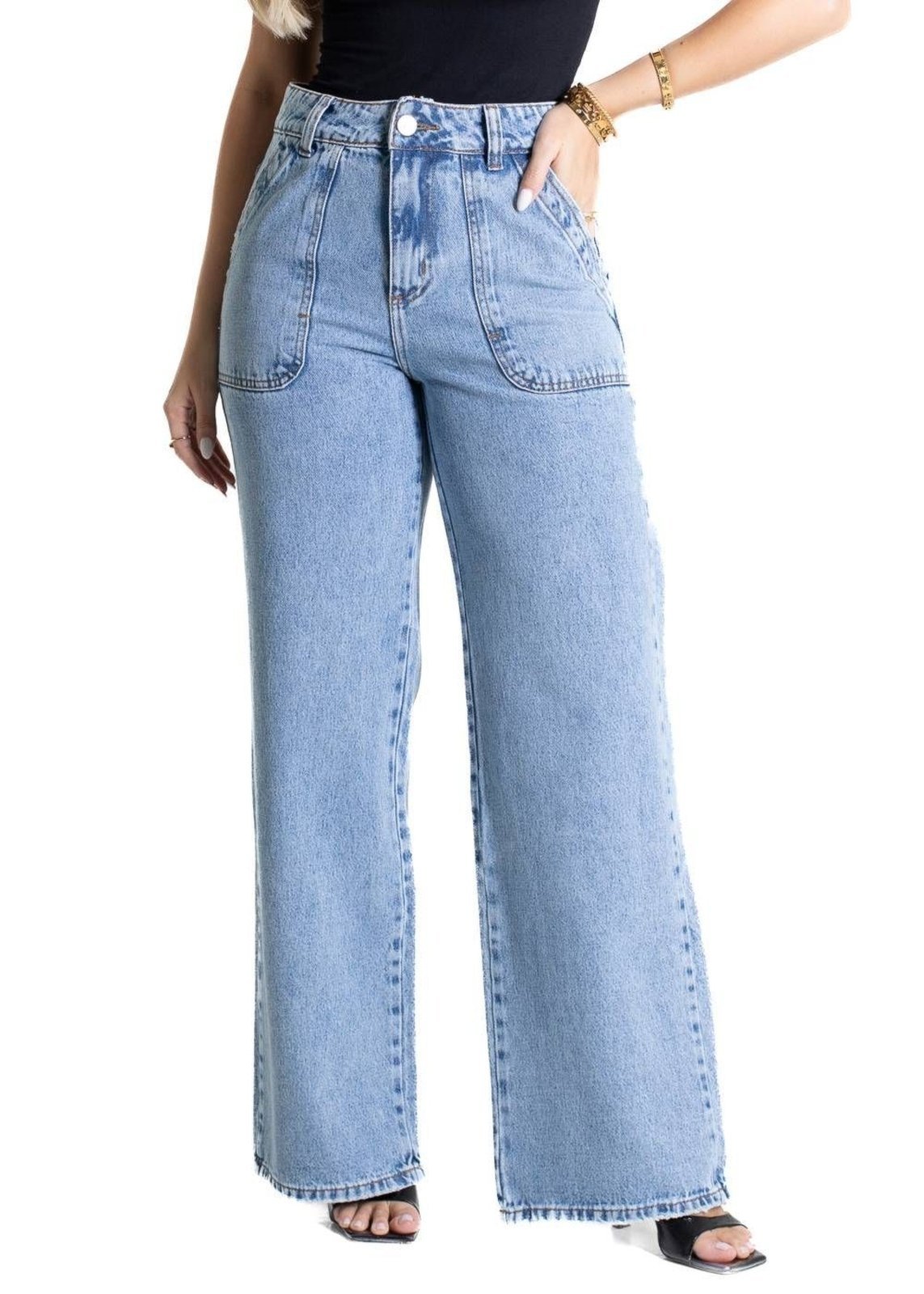 Calça Jeans Sawary Wide Leg – 281135 – Azul – Sawary