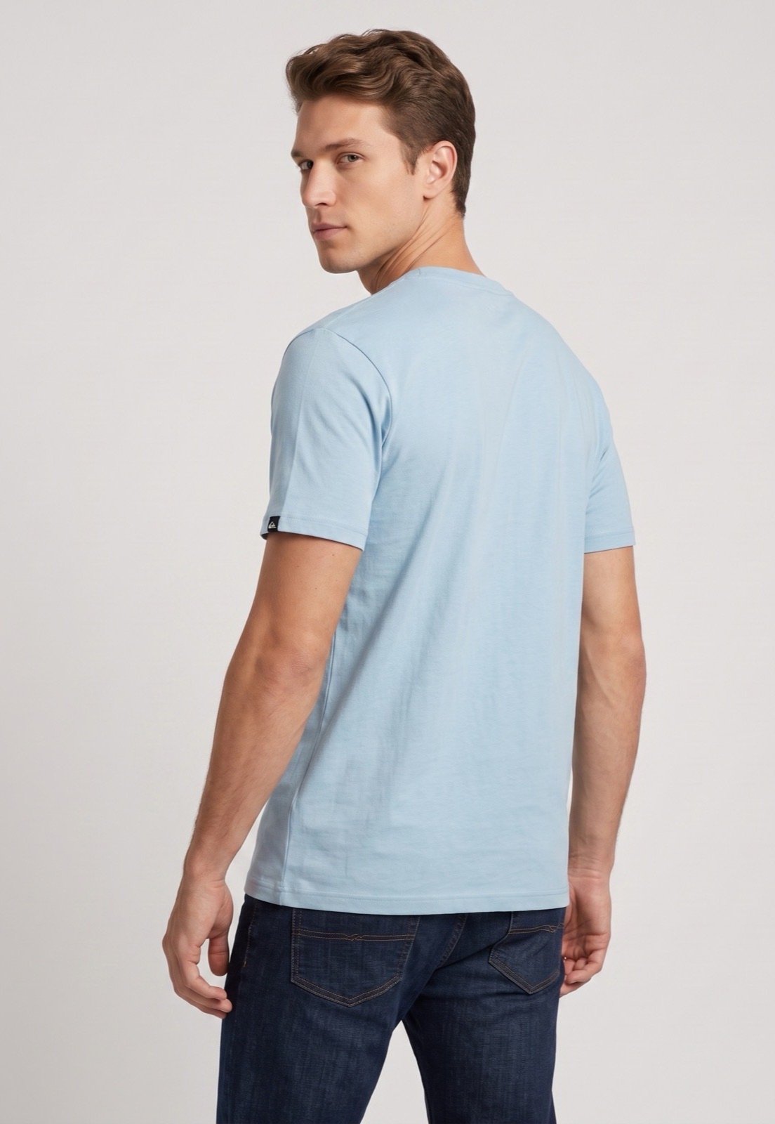 Camiseta Masculina Quiksilver Comp Logo Azul