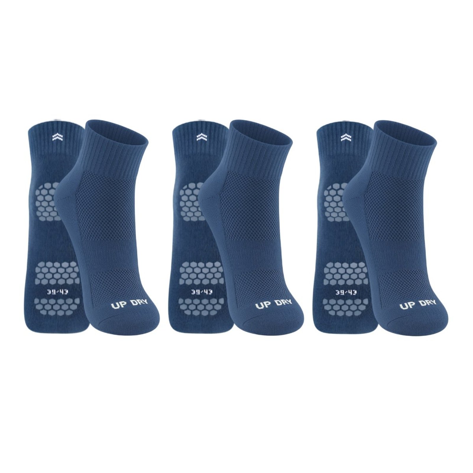 Kit 3 Pares de Meias QLC Sports Azul Marinho