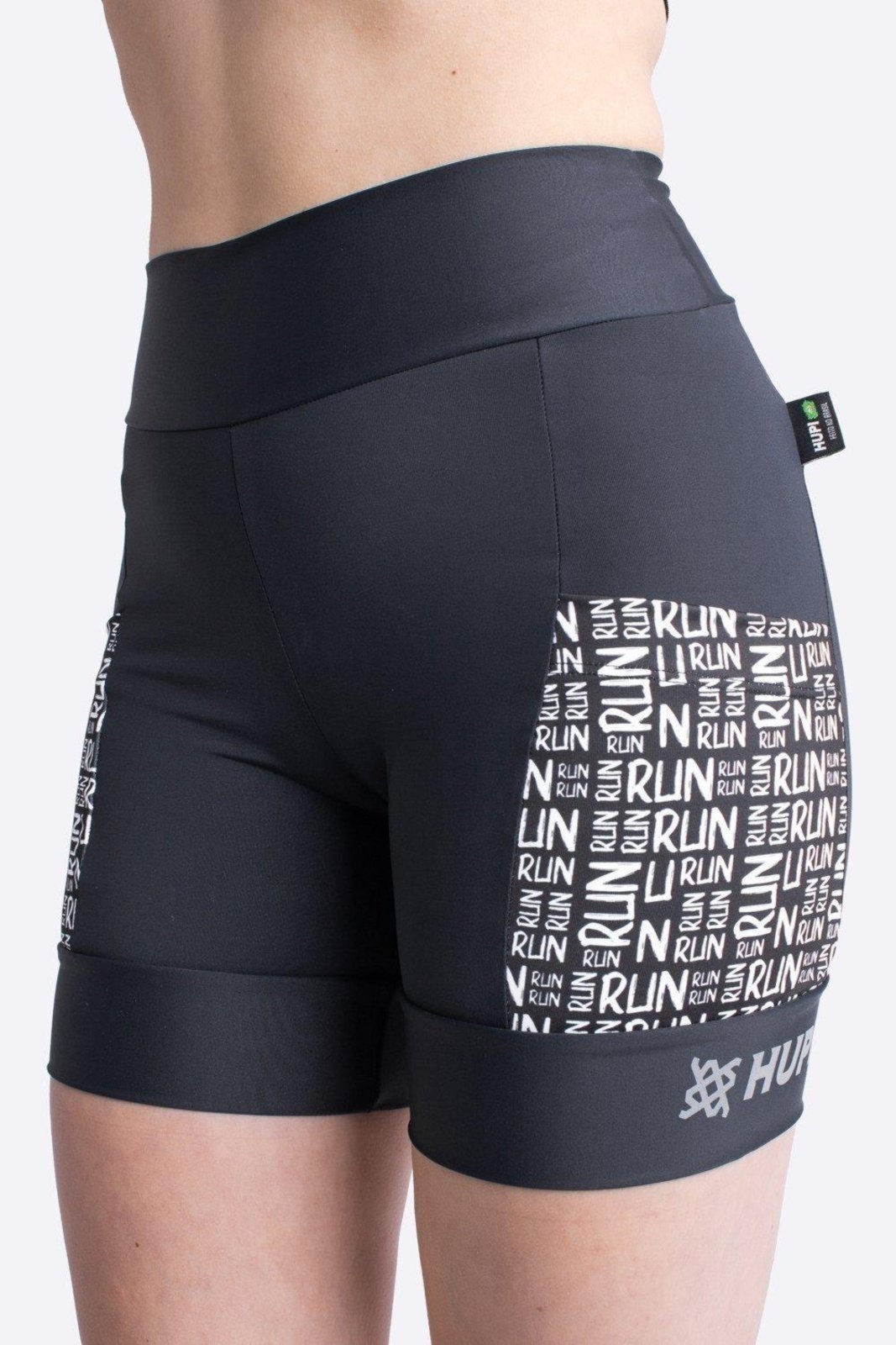 Bermuda de Compressão para Corrida HUPI Run Run Feminina Curta Preto