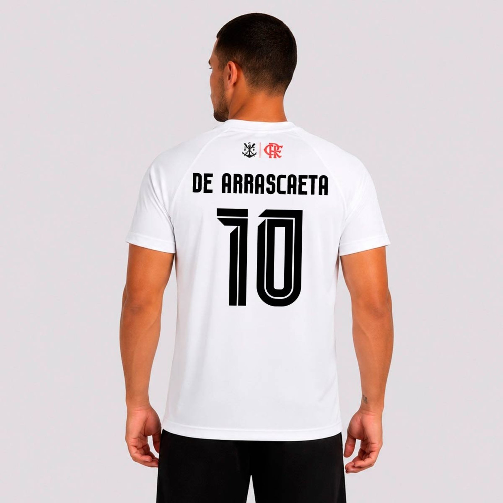 Camisa Flamengo Jeito Branca 10 De Arrascaeta