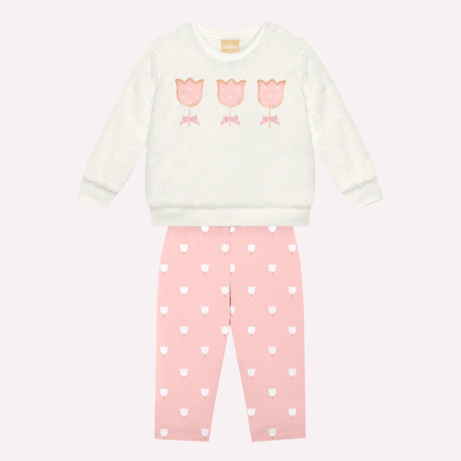 Infantil - Conjunto Menina Flores Milon