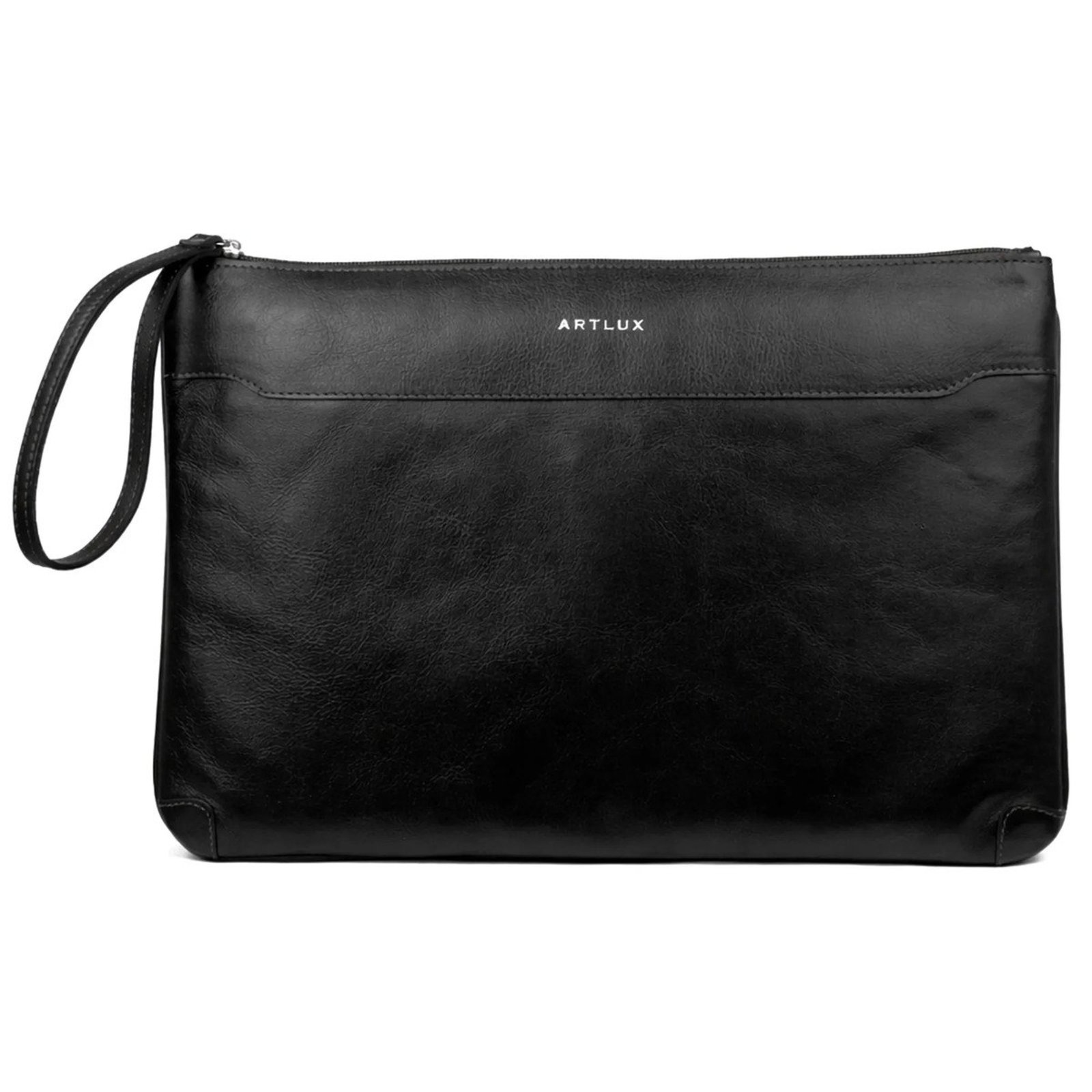 Pasta Envelope Premium em Couro com Zíper Artlux 1317 Preto