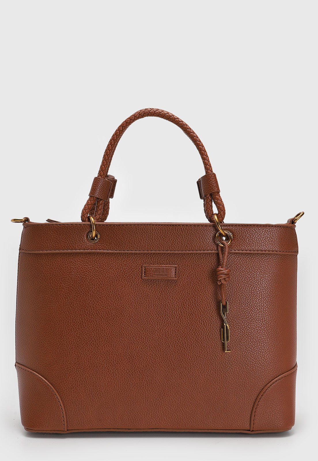 Bolsa Feminina Santa Lolla Alça Trançada Caramelo