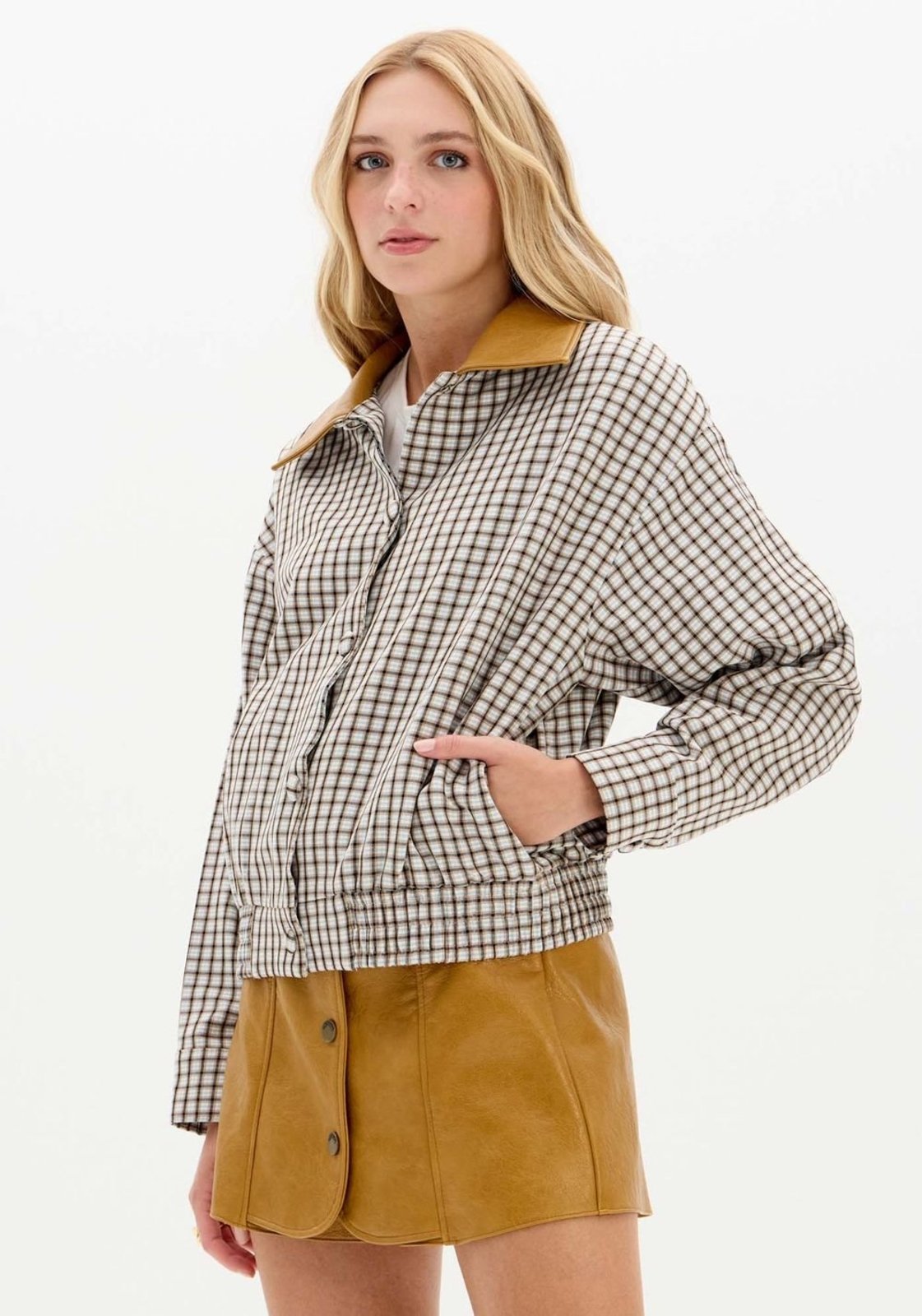 Jaqueta Bomber Bicolor Xadrez My Favorite Things