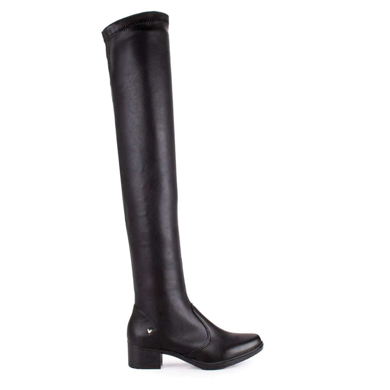 Bota Feminina Mississipi Over Salto Bloco Preto