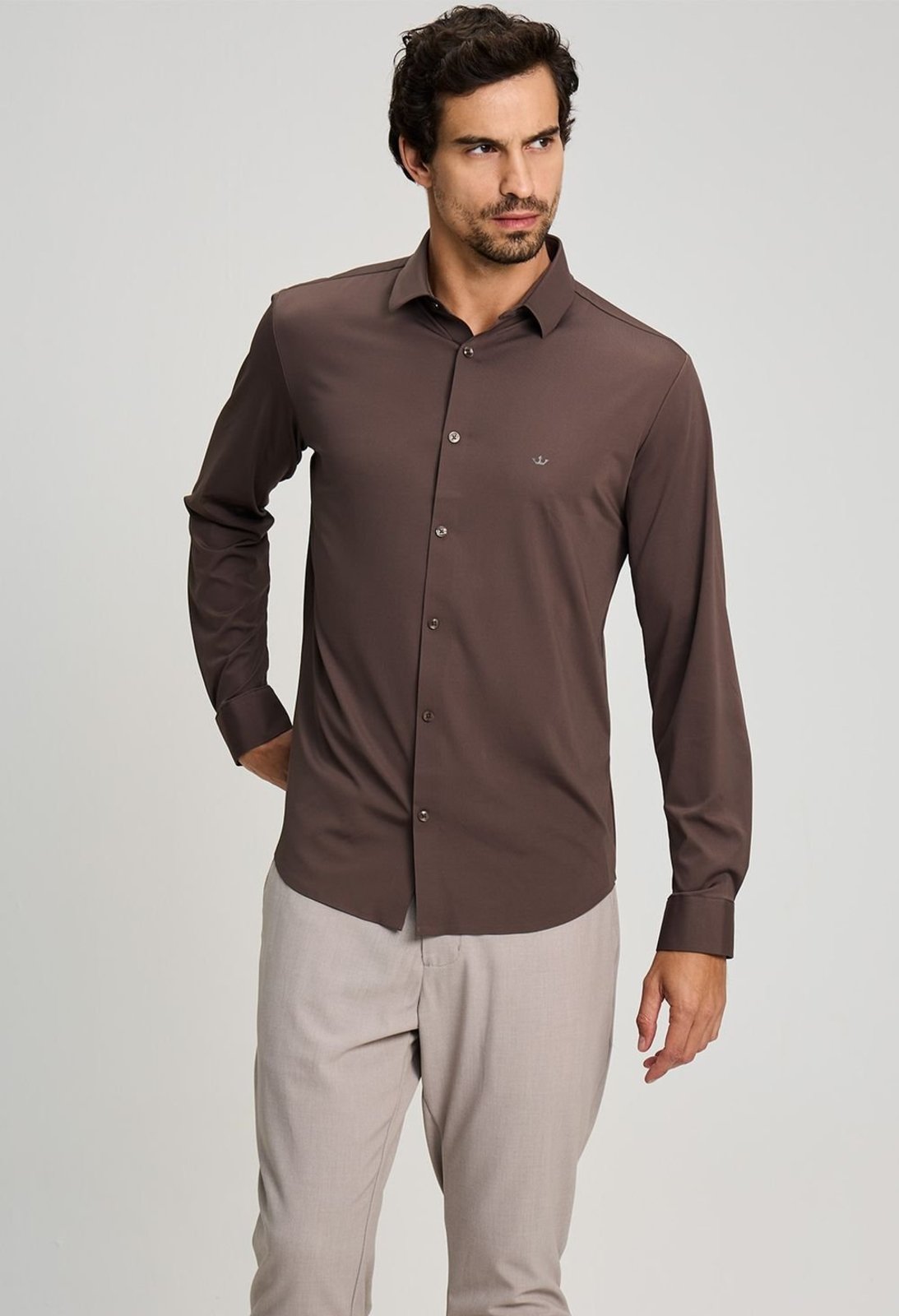 CAMISA DOCTHOS SLIM MANGA LONGA MALHA LISTRADA TECH CAMISA DOCTHOS SLIM MANGA LONGA MALHA LISTRADA TECH 140 OLIVA M