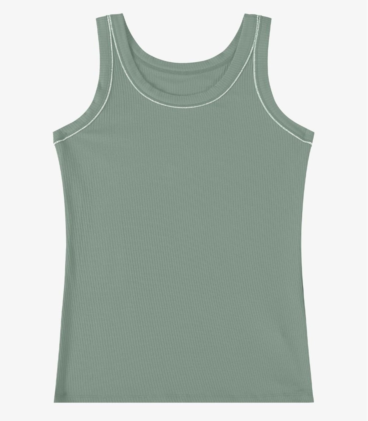Regata Feminina Ribana de Viscose Rovitex Verde
