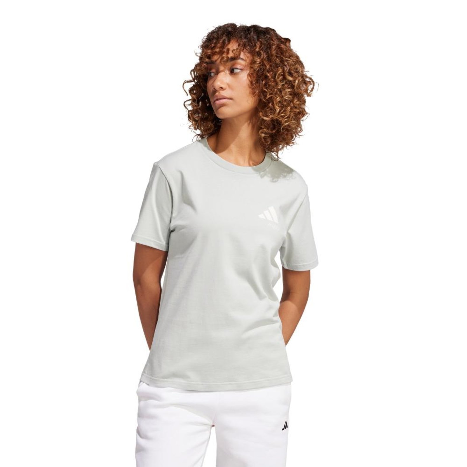 Camiseta Estampada Lounge Verbiage adidas Sportswear Cinza