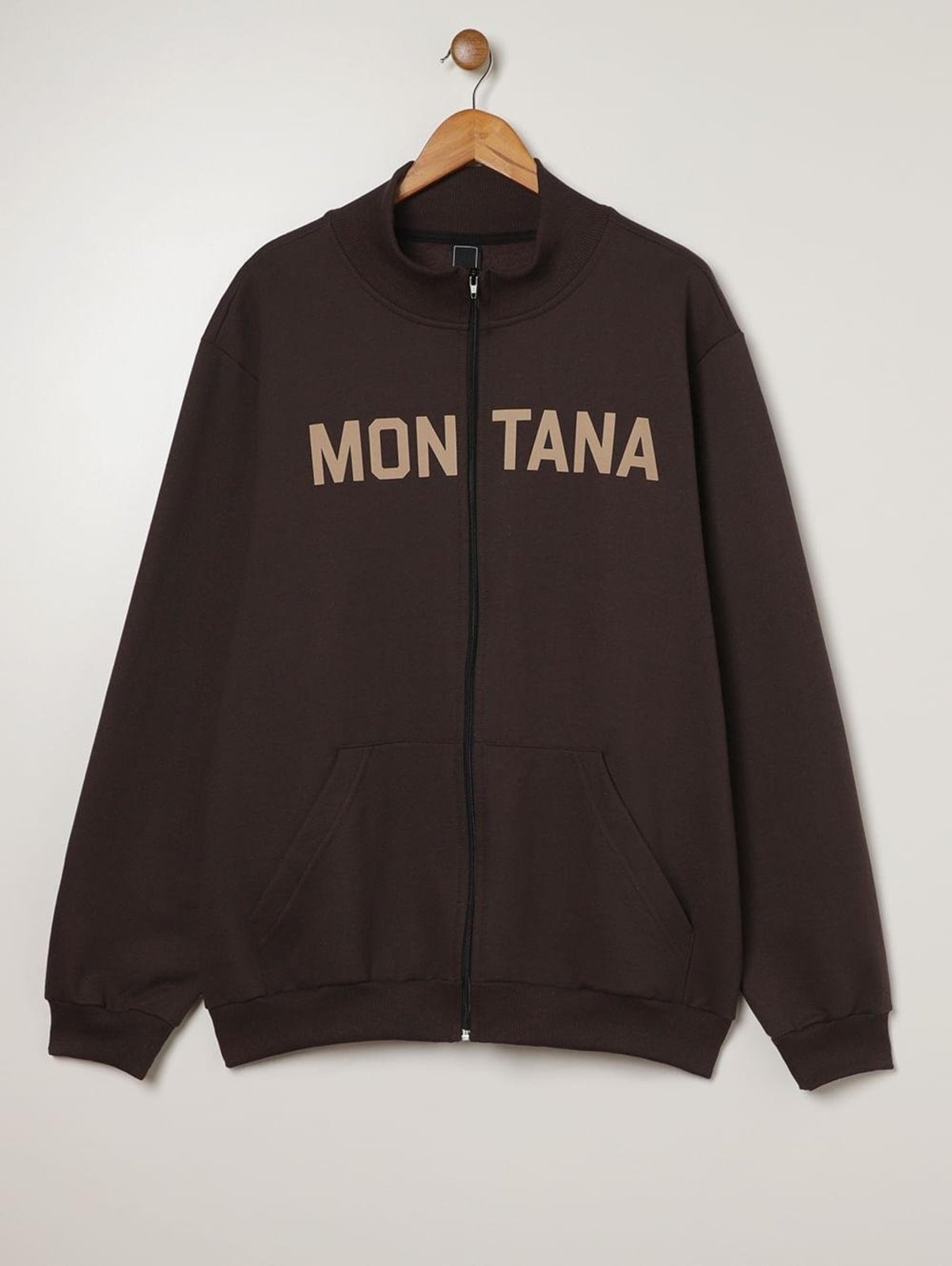 Jaqueta Moletom Plus Size Masculina MARROM