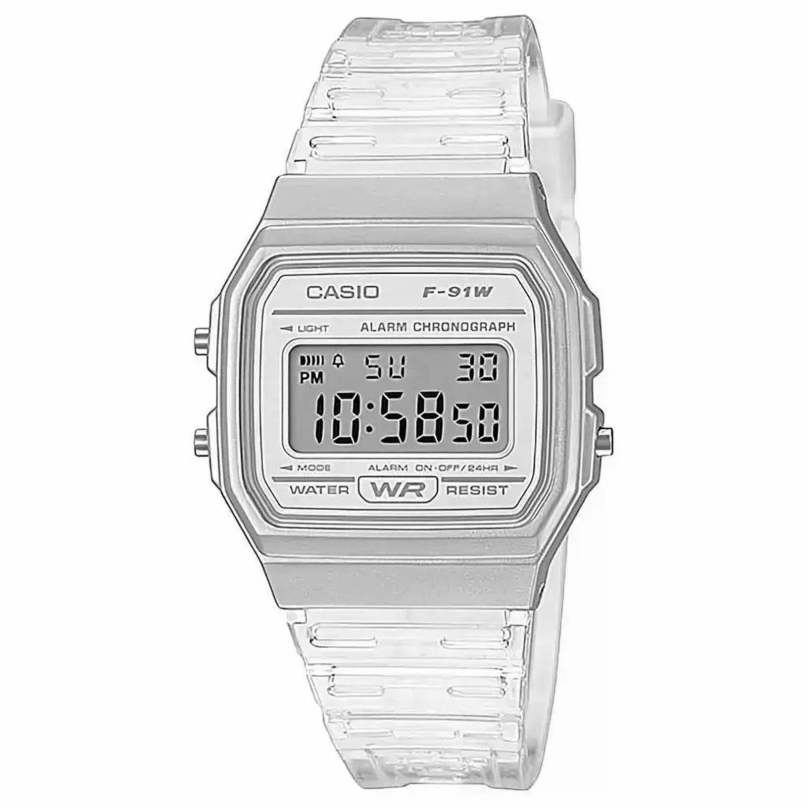Vista 2 Relógio Casio Digital F-91WS-7DF-SC cinza Casio cinza