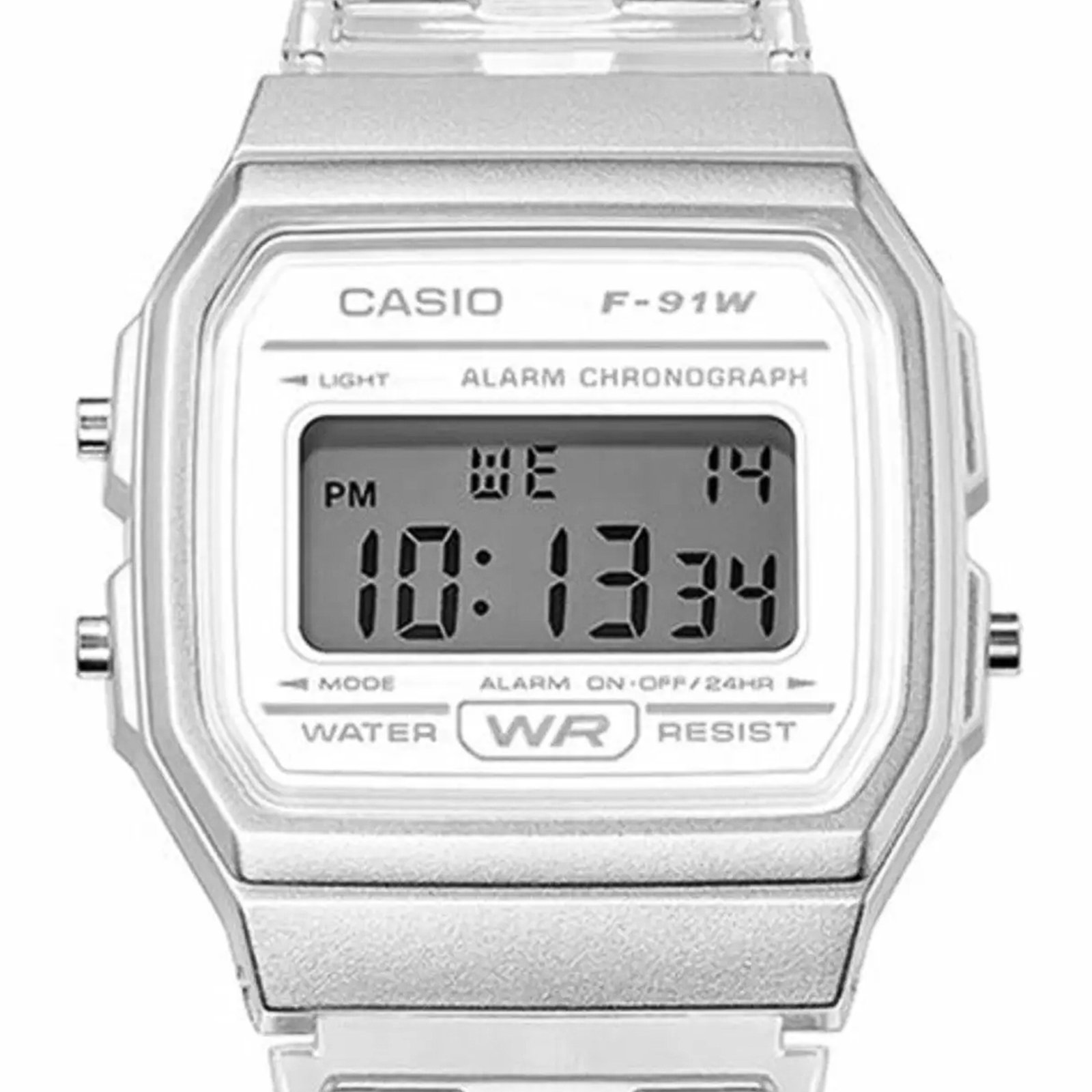 Vista 3 Relógio Casio Digital F-91WS-7DF-SC cinza Casio cinza