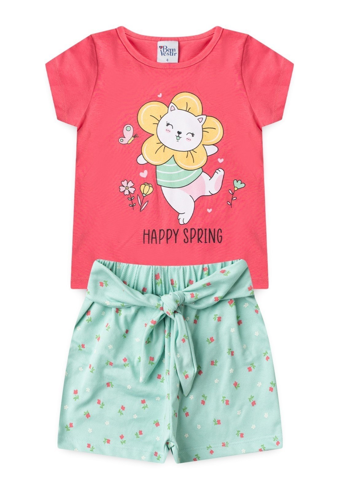 Vista 2 Infantil - Conjunto Bem Vestir Feminino Florzinha pink BEM VESTIR pink